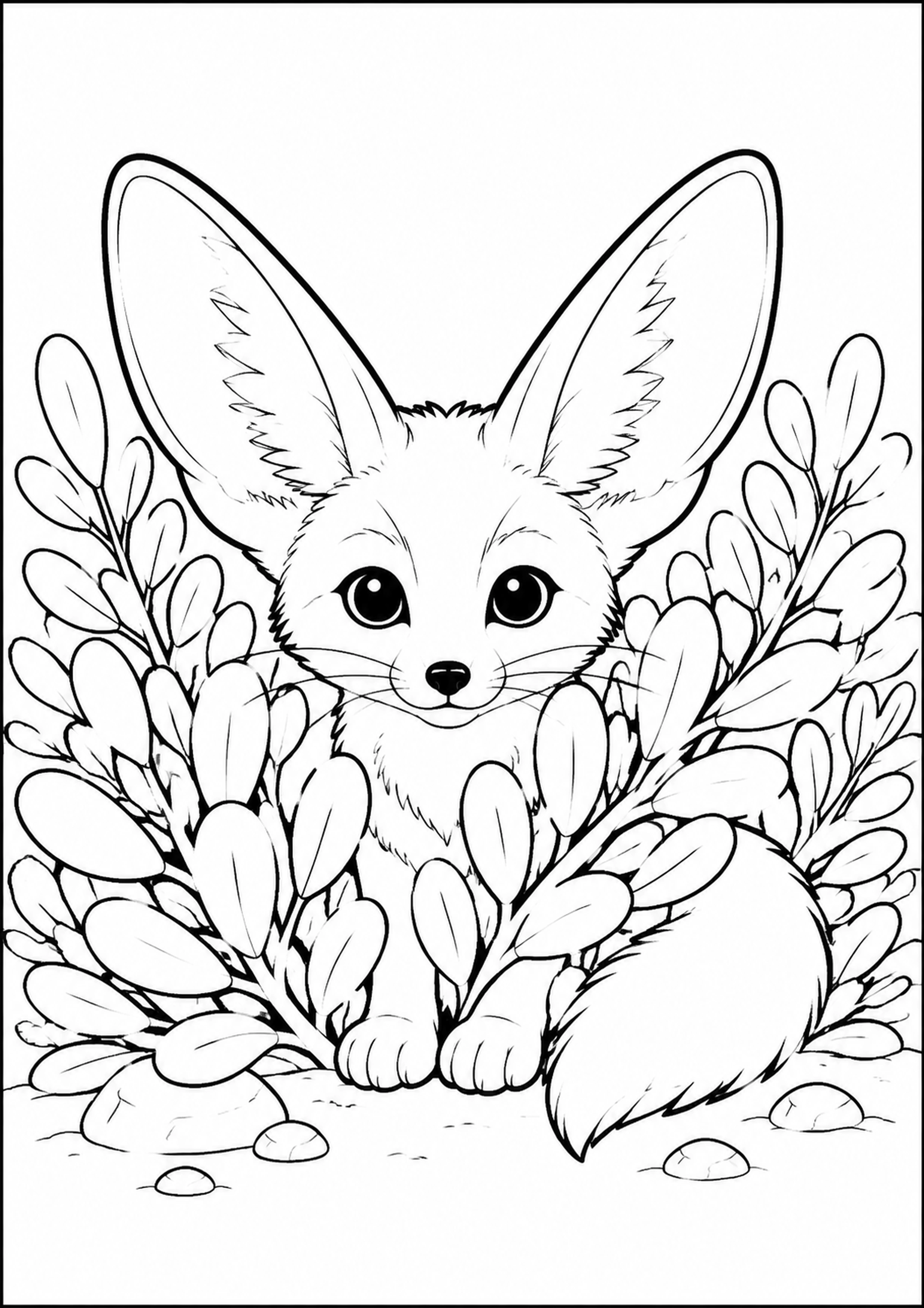 Coloriage Fennec à imprimer – dessin n°9
