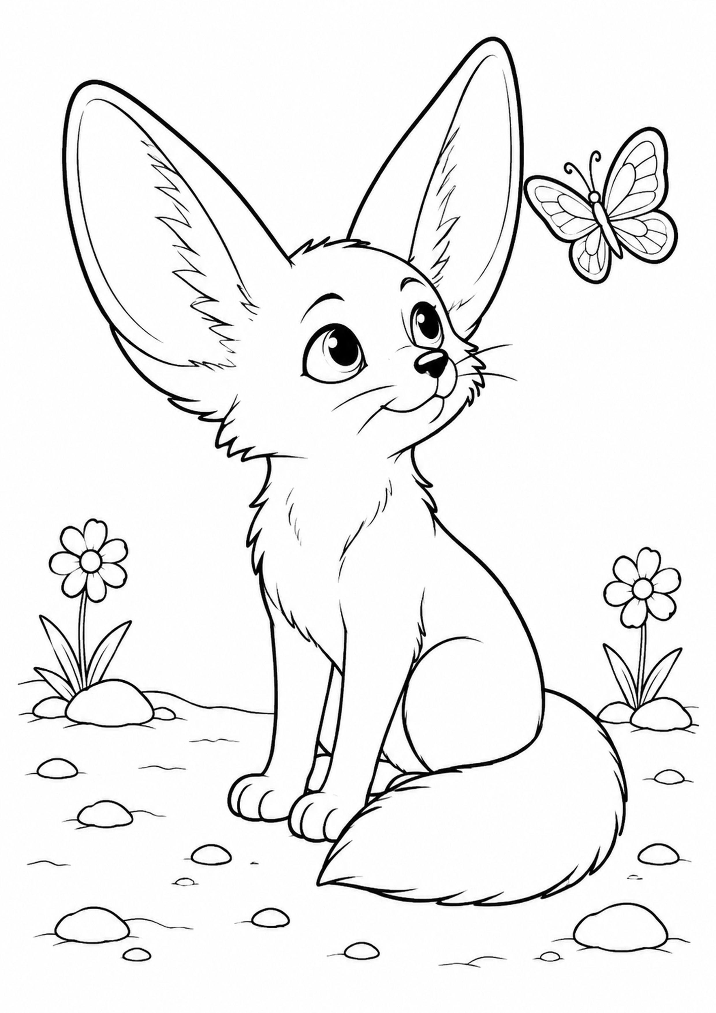 Coloriage Fennec à imprimer – dessin n°11
