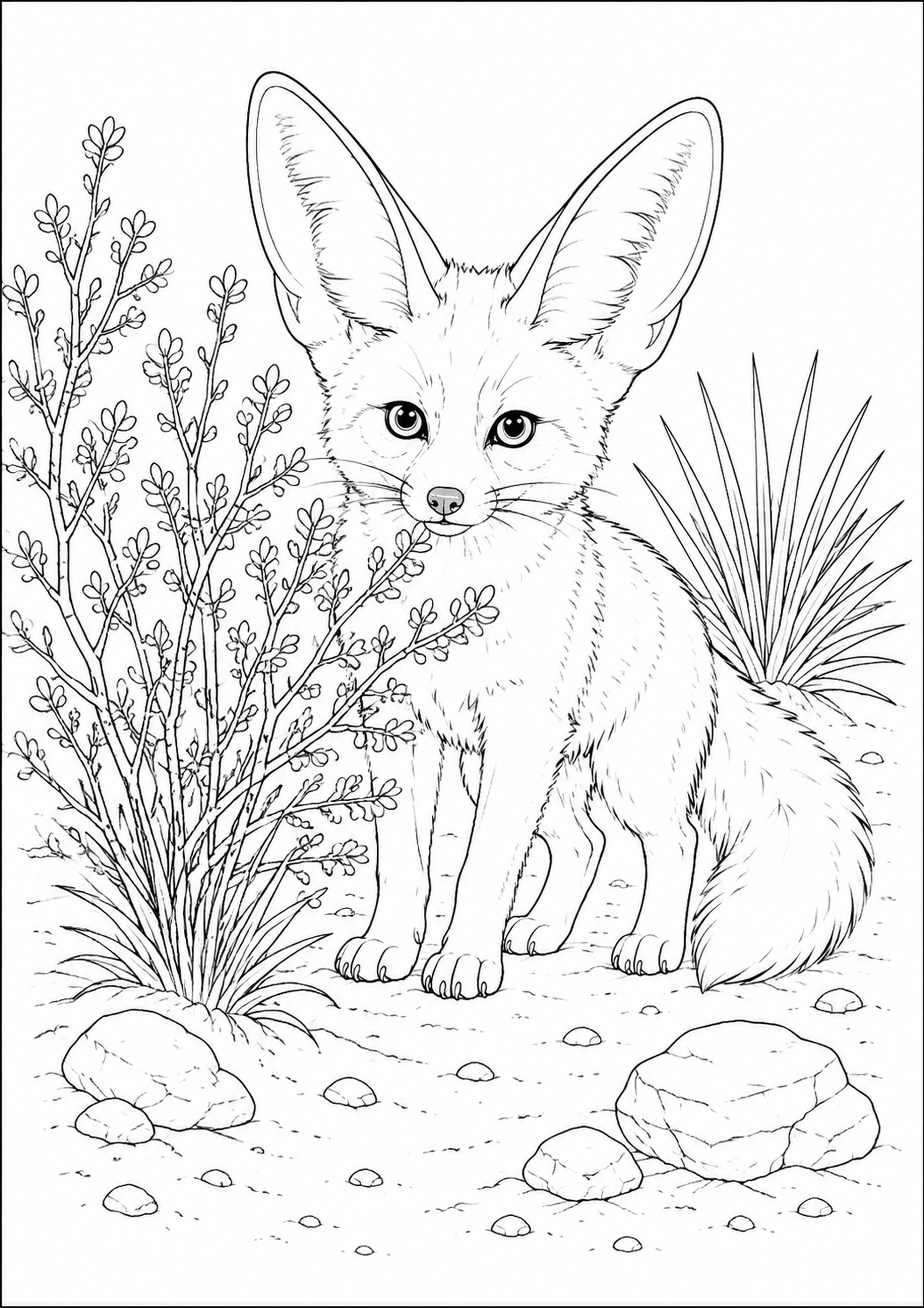 Coloriage Fennec à imprimer – dessin n°14