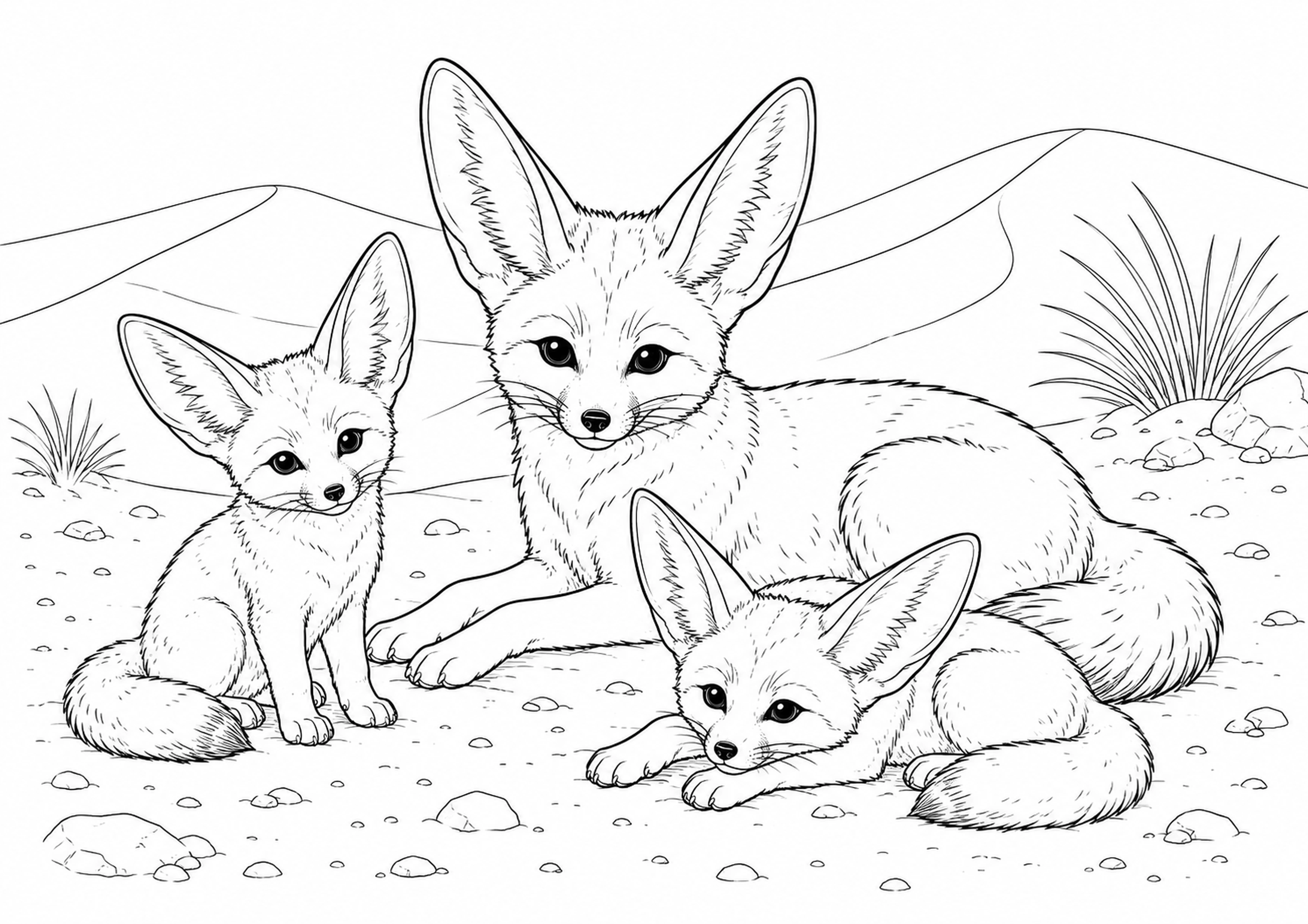 Coloriage Fennec à imprimer – dessin n°15