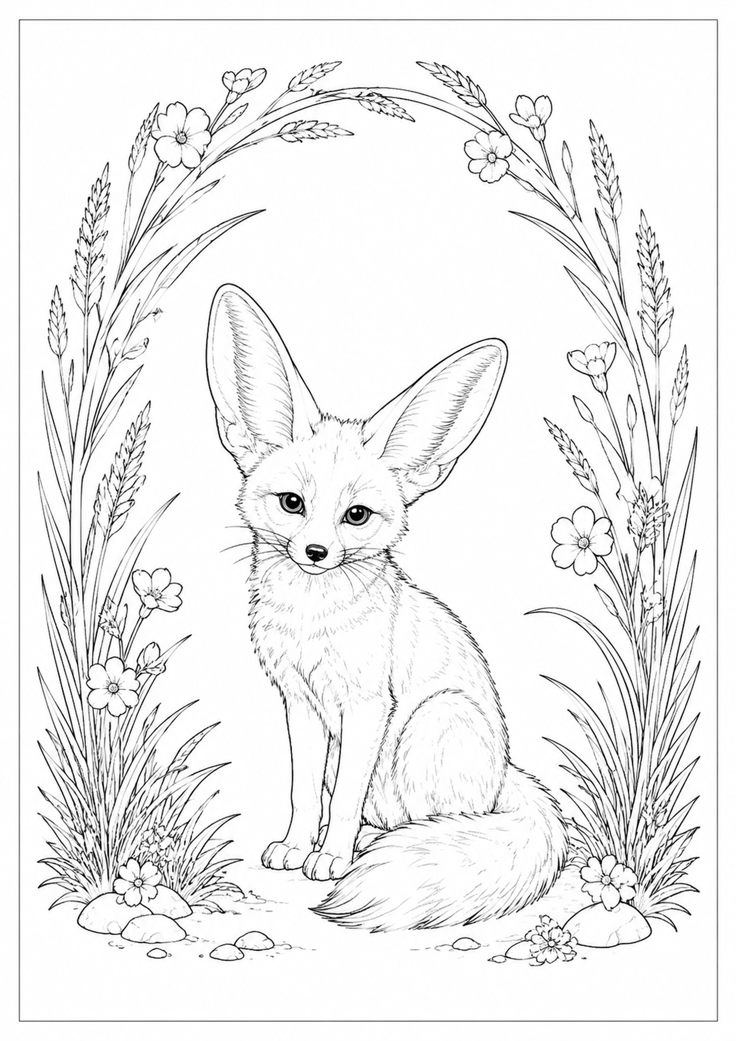 Coloriage Fennec à imprimer – dessin n°16