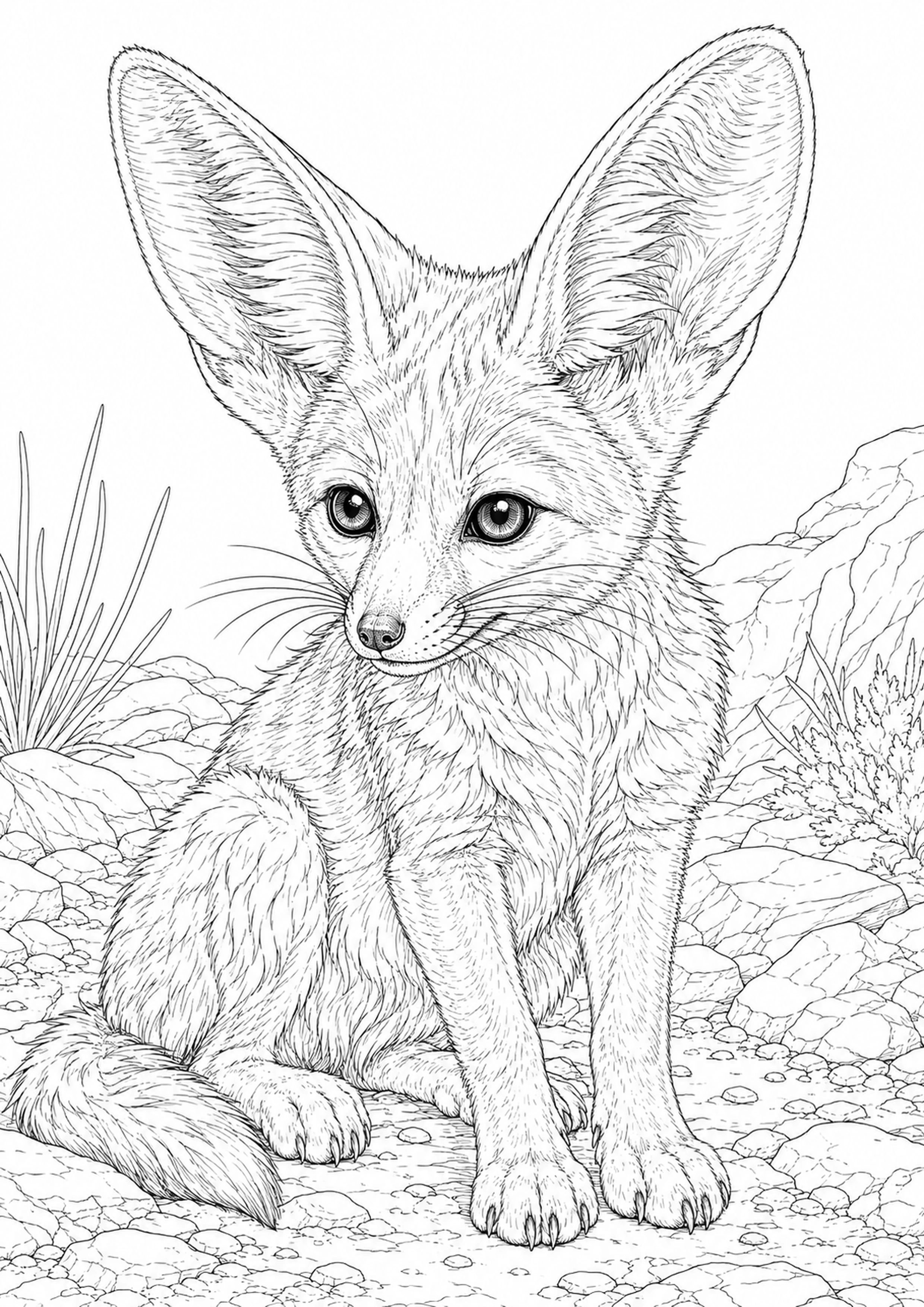 Coloriage Fennec à imprimer – dessin n°18