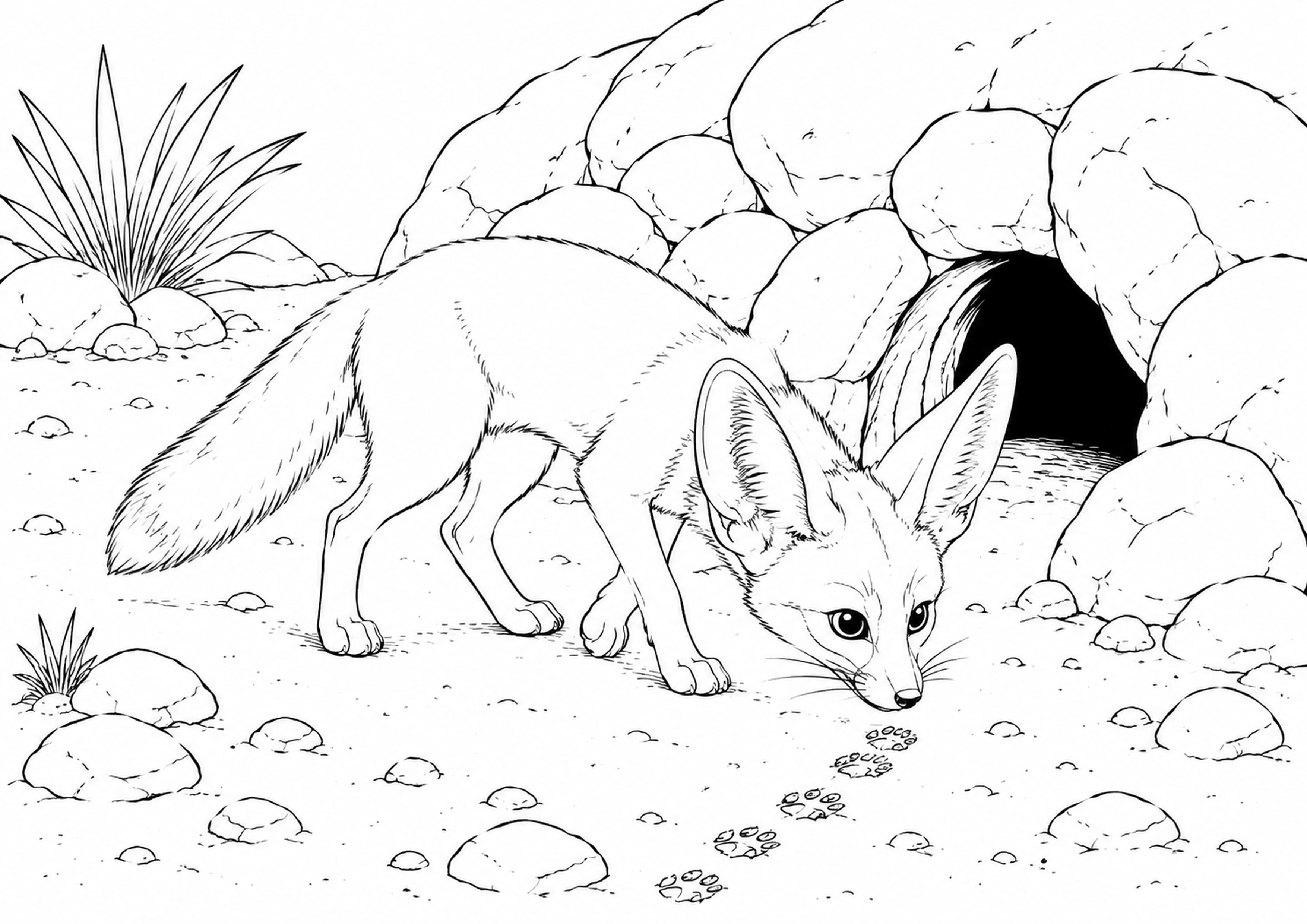Coloriage Fennec à imprimer – dessin n°19