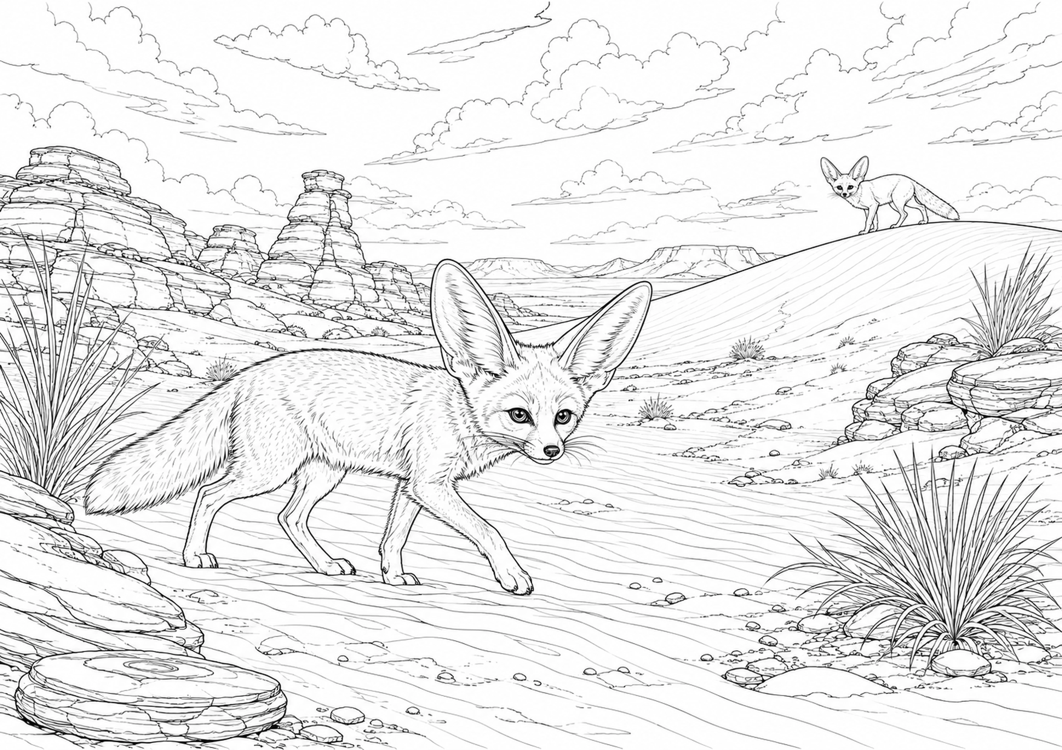 Coloriage Fennec à imprimer – dessin n°20