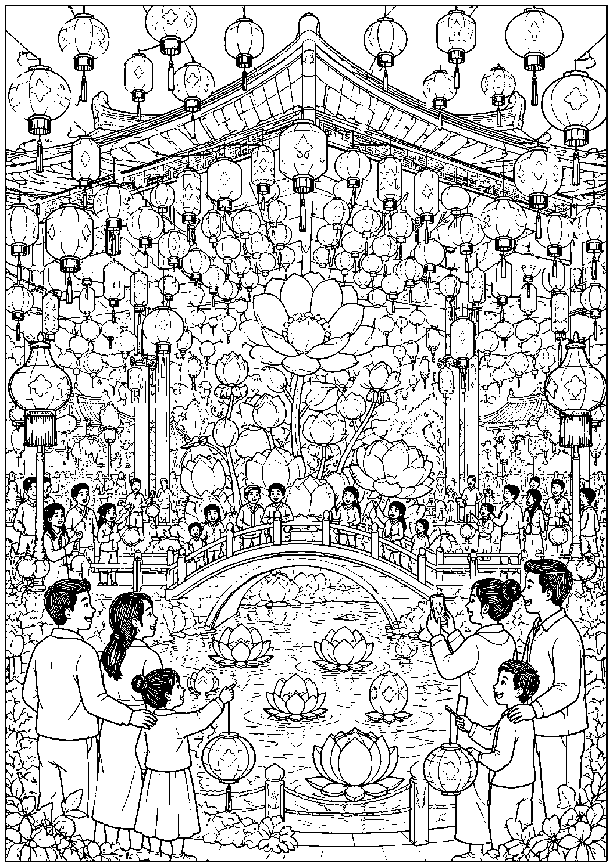 Coloriage festival de lanternes à imprimer – dessin n°20
