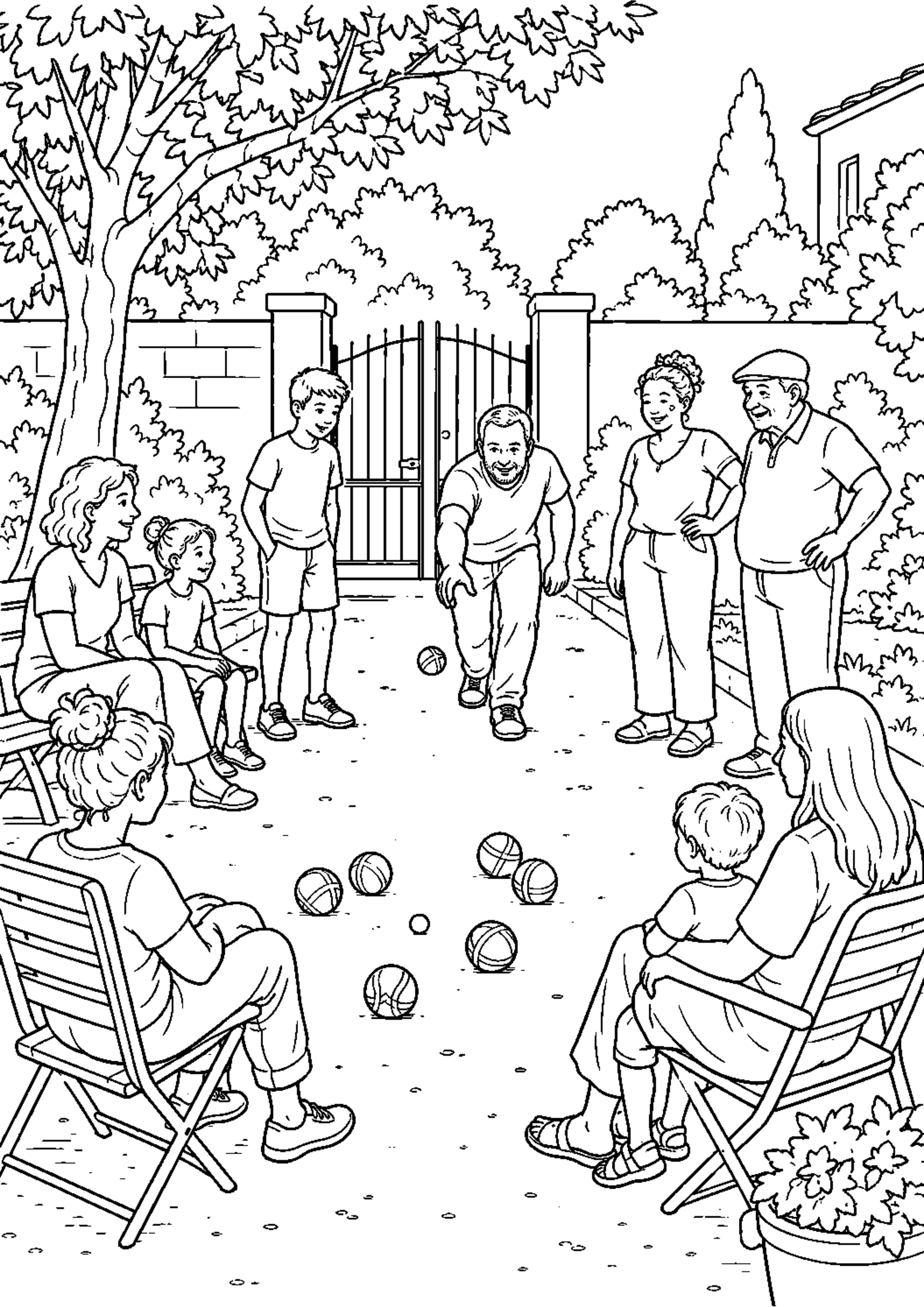 Coloriage Fête des voisins à imprimer – dessin n°4