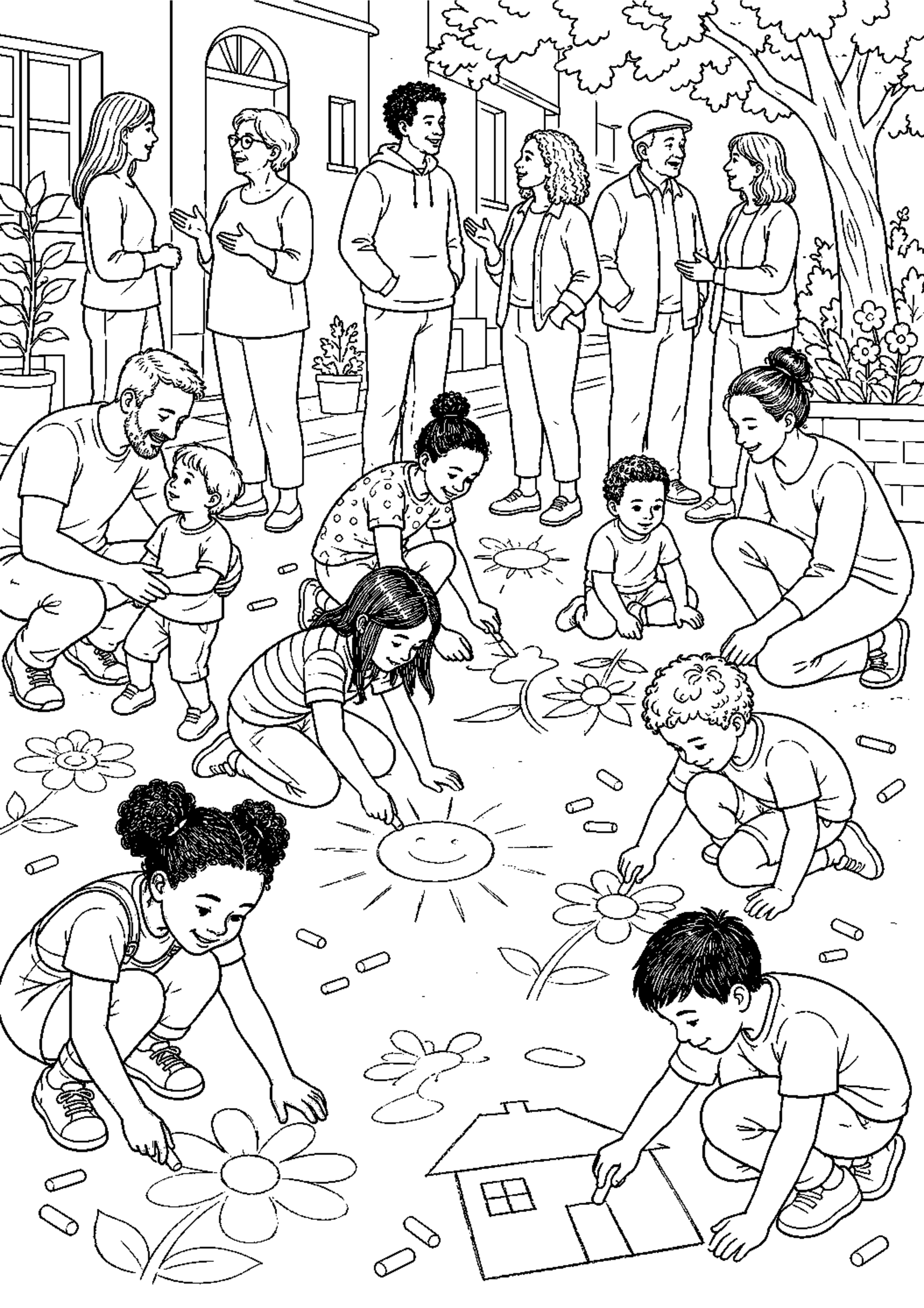 Coloriage Fête des voisins à imprimer – dessin n°5