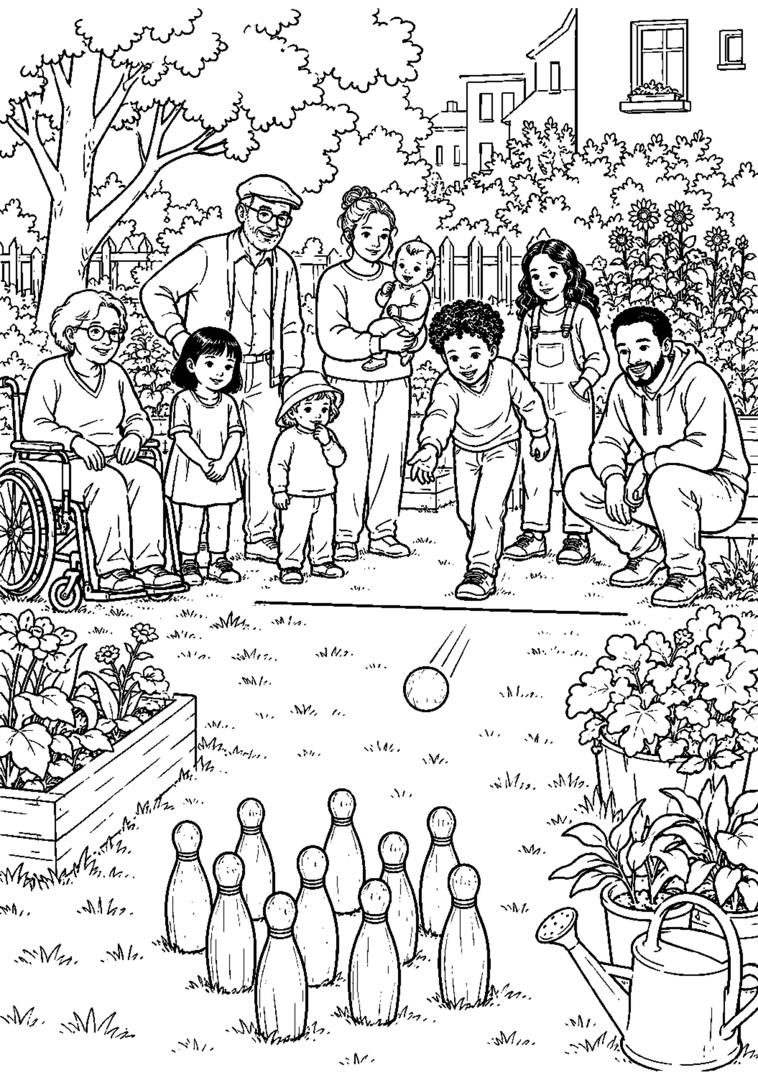 Coloriage Fête des voisins à imprimer – dessin n°7