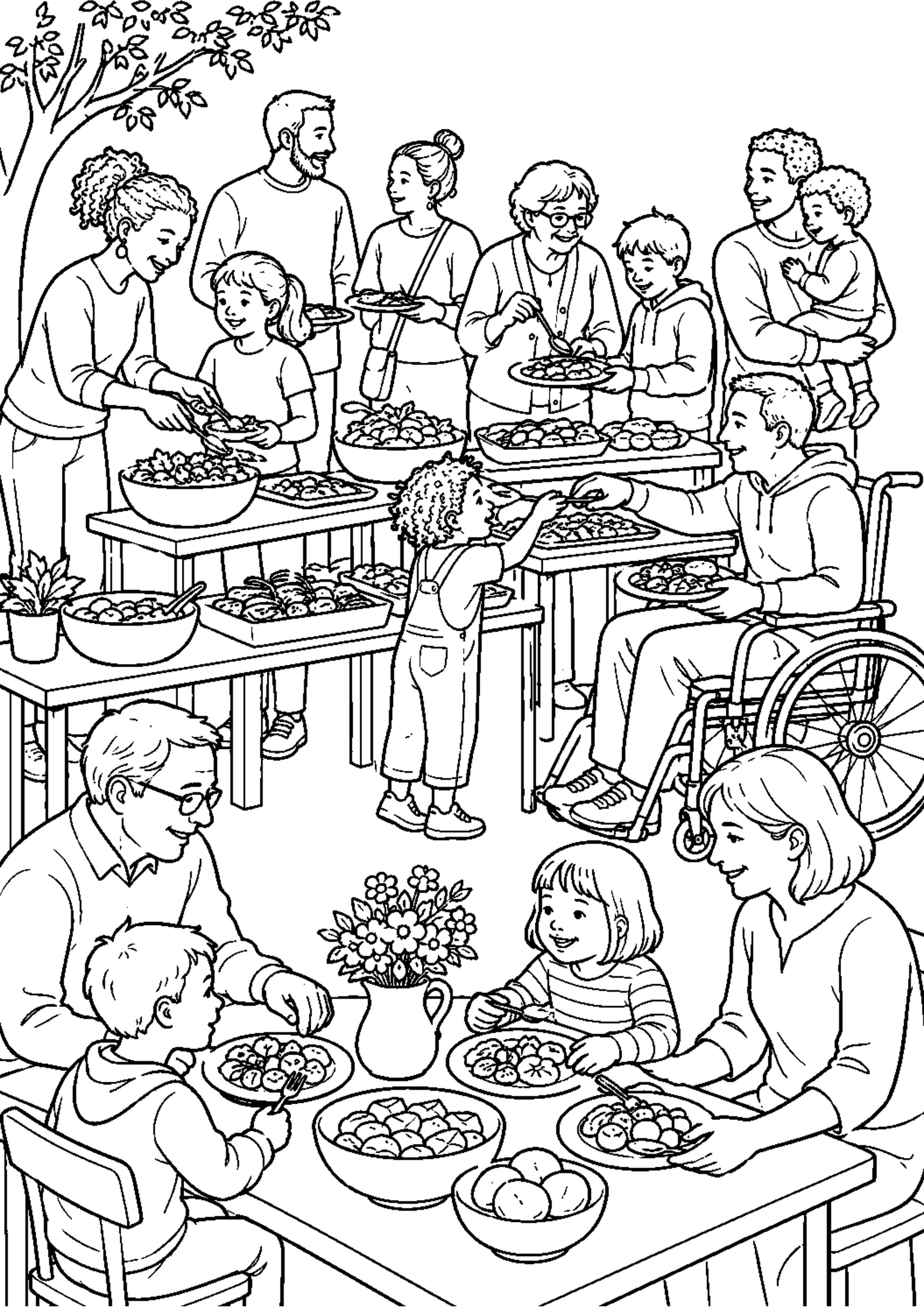 Coloriage Fête des voisins à imprimer – dessin n°11