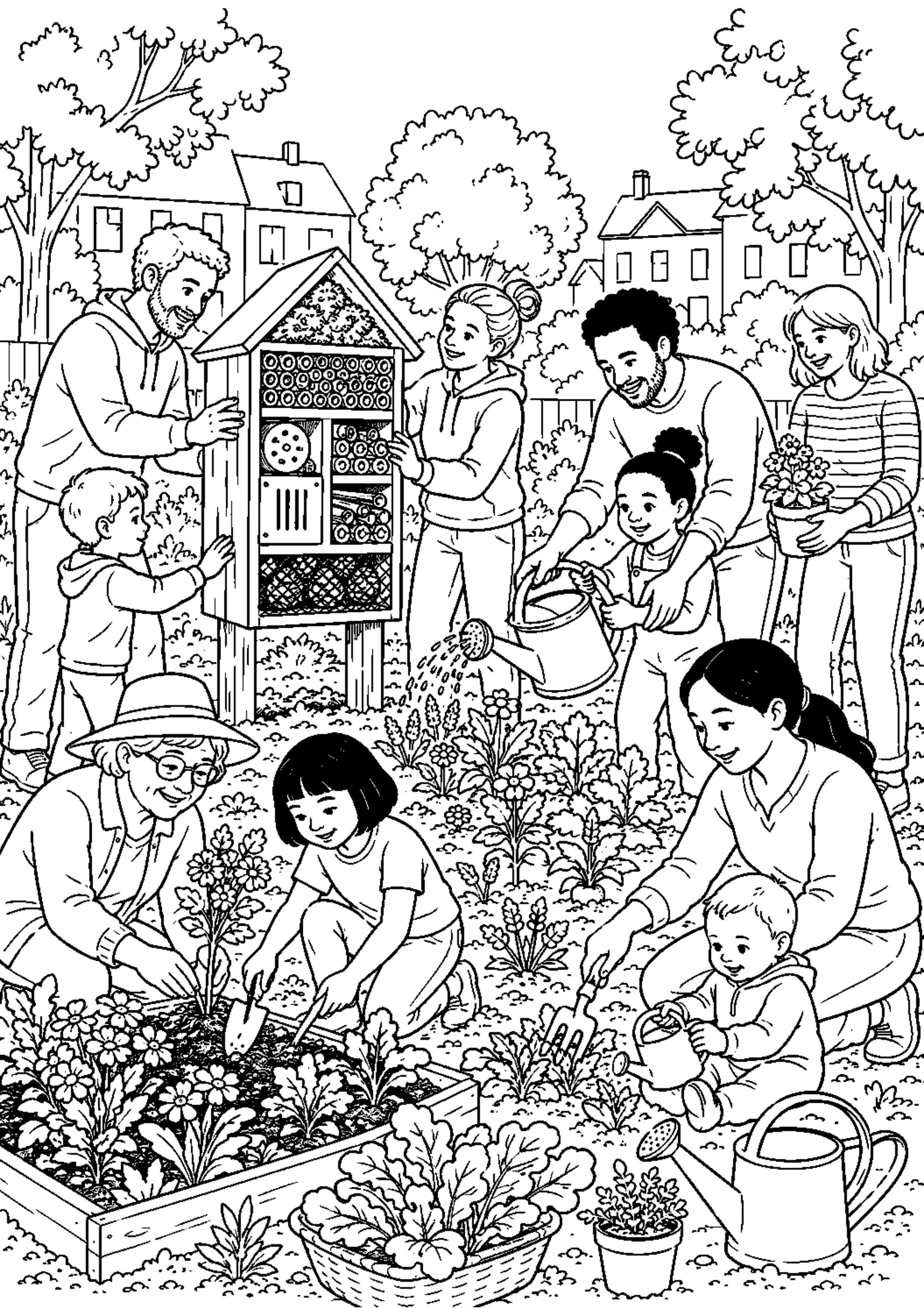 Coloriage Fête des voisins à imprimer – dessin n°12