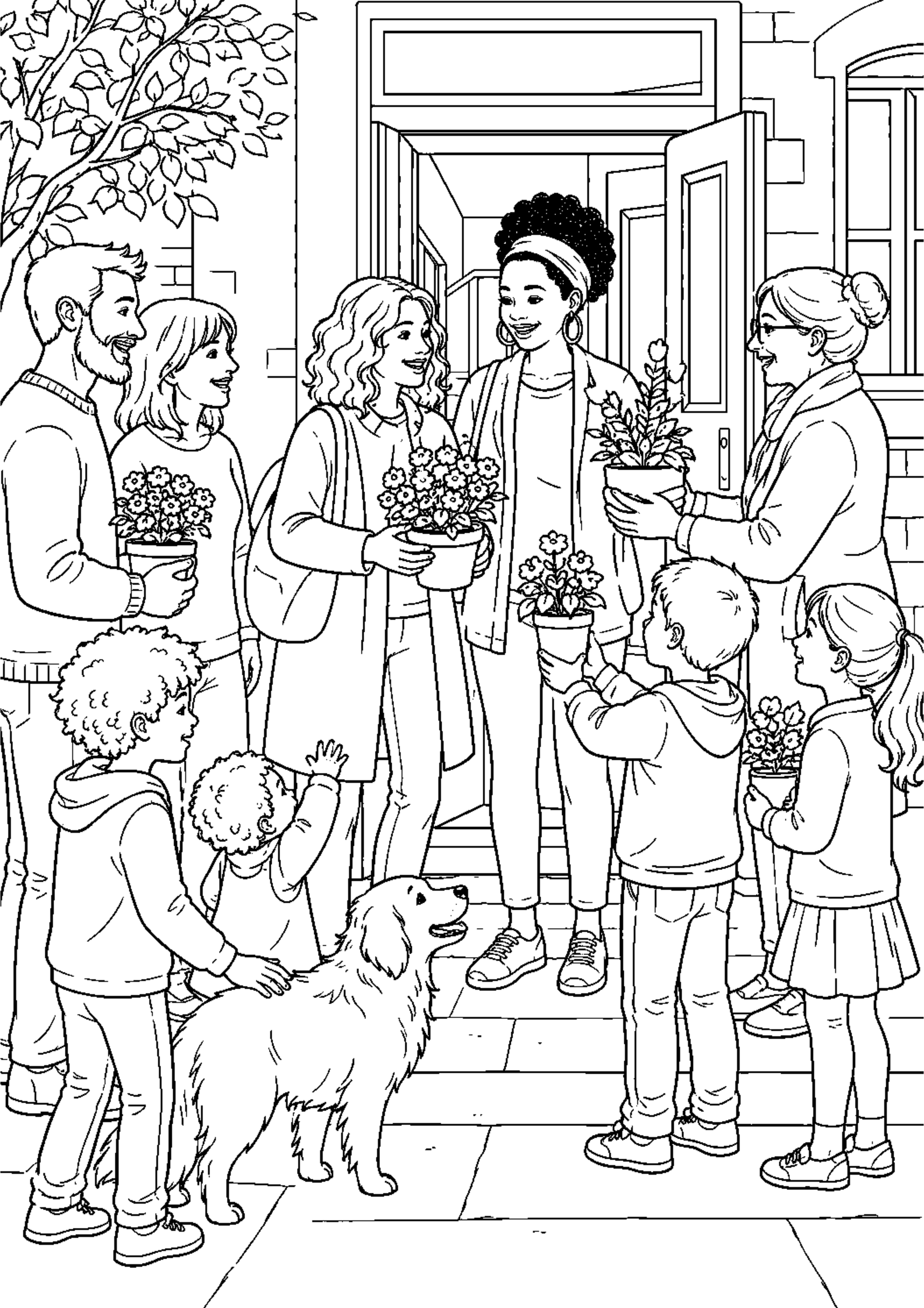 Coloriage Fête des voisins à imprimer – dessin n°14