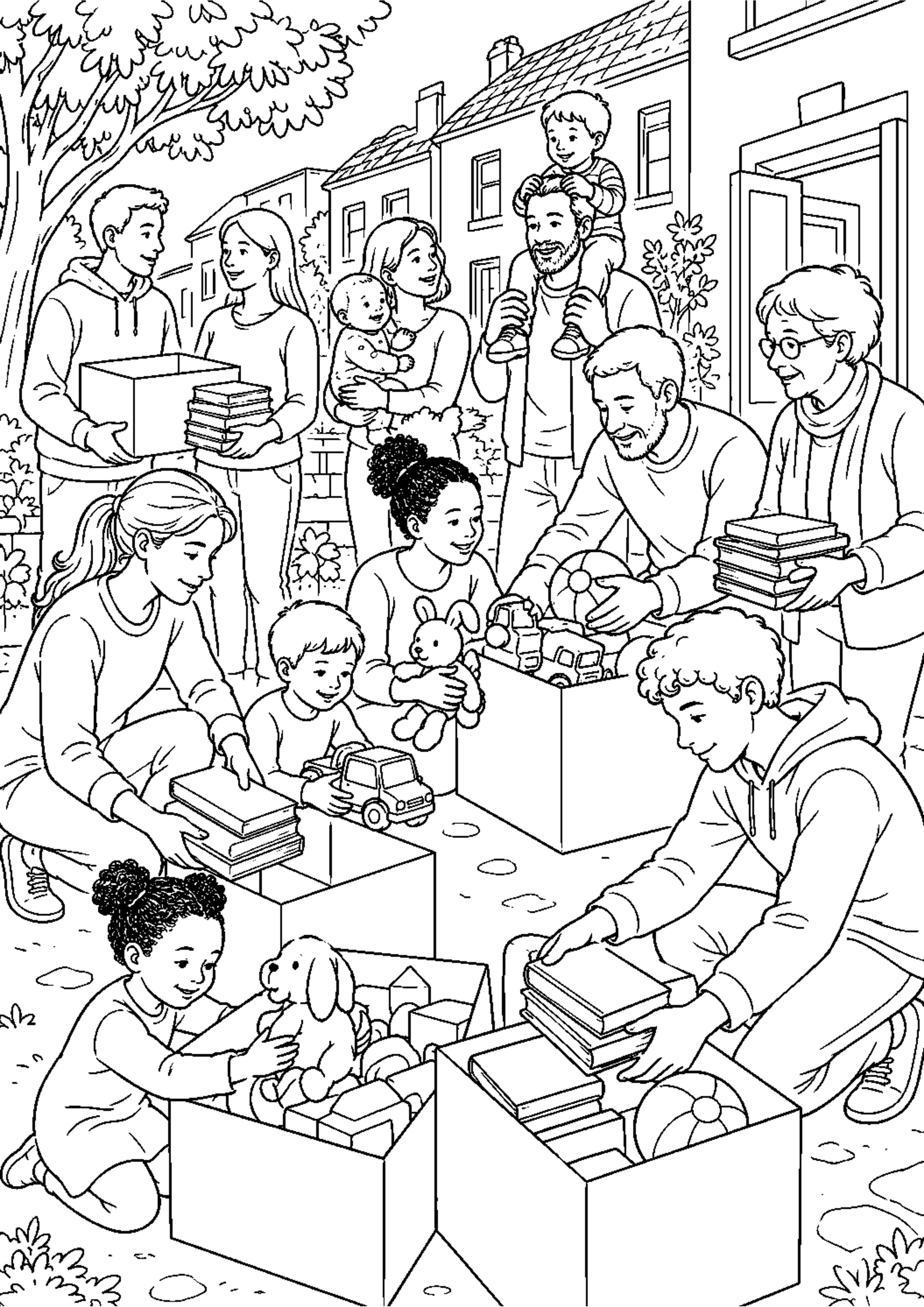 Coloriage Fête des voisins à imprimer – dessin n°15