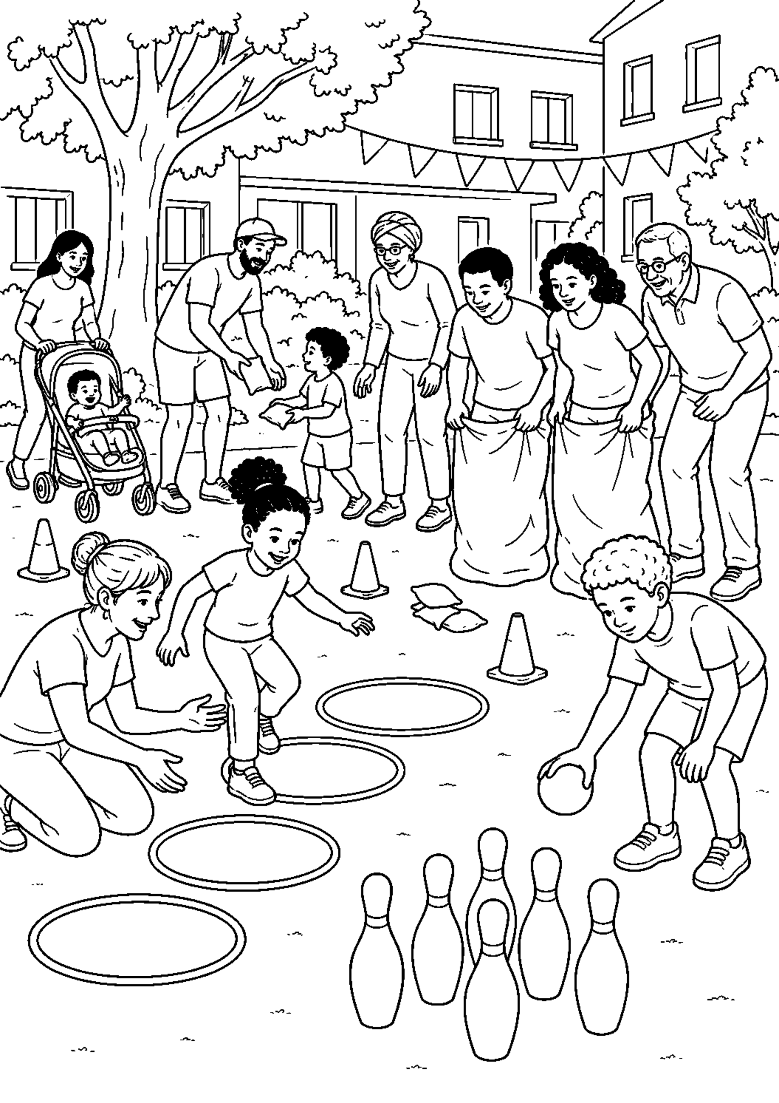 Coloriage Fête des voisins à imprimer – dessin n°17