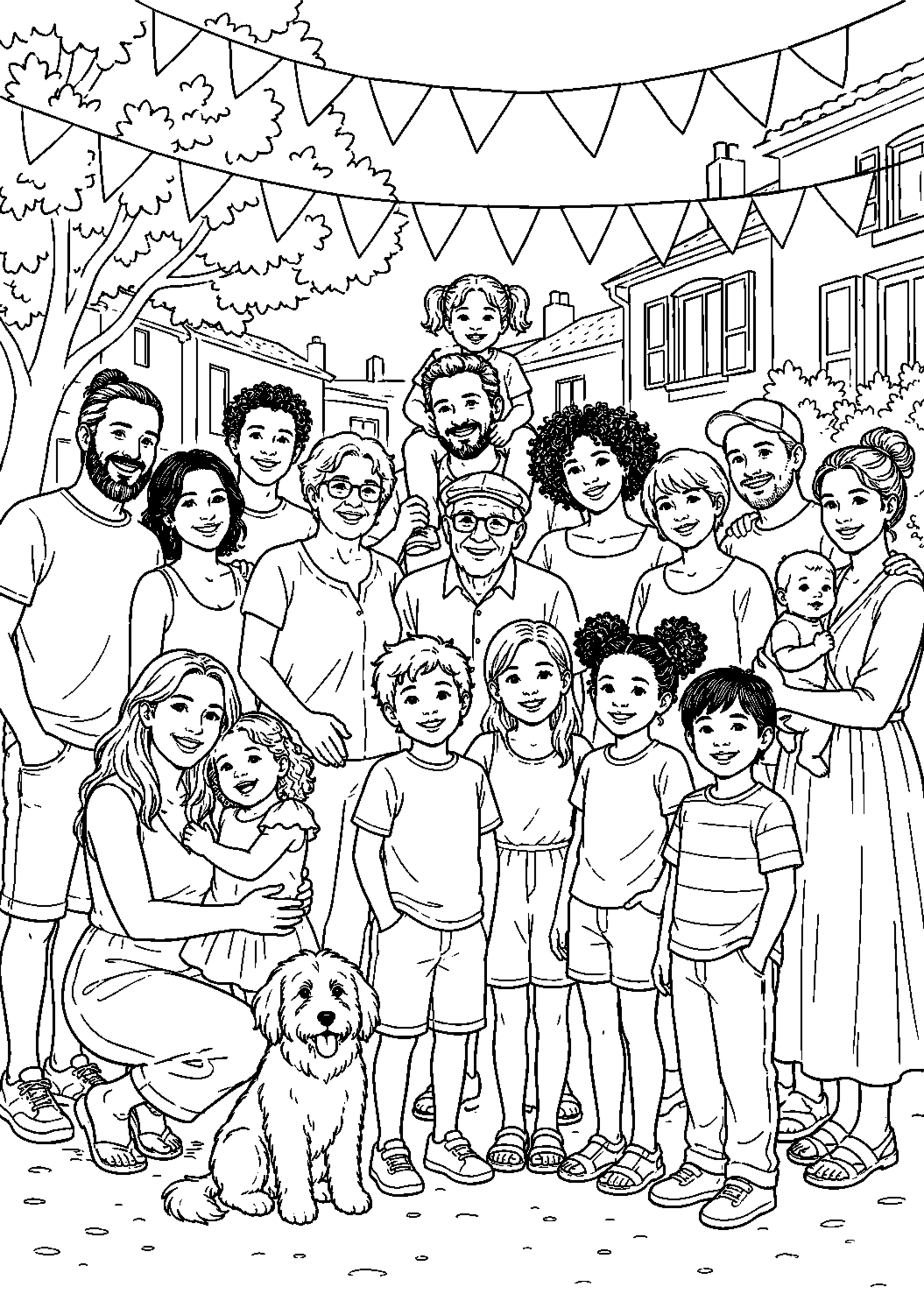 Coloriage Fête des voisins à imprimer – dessin n°18