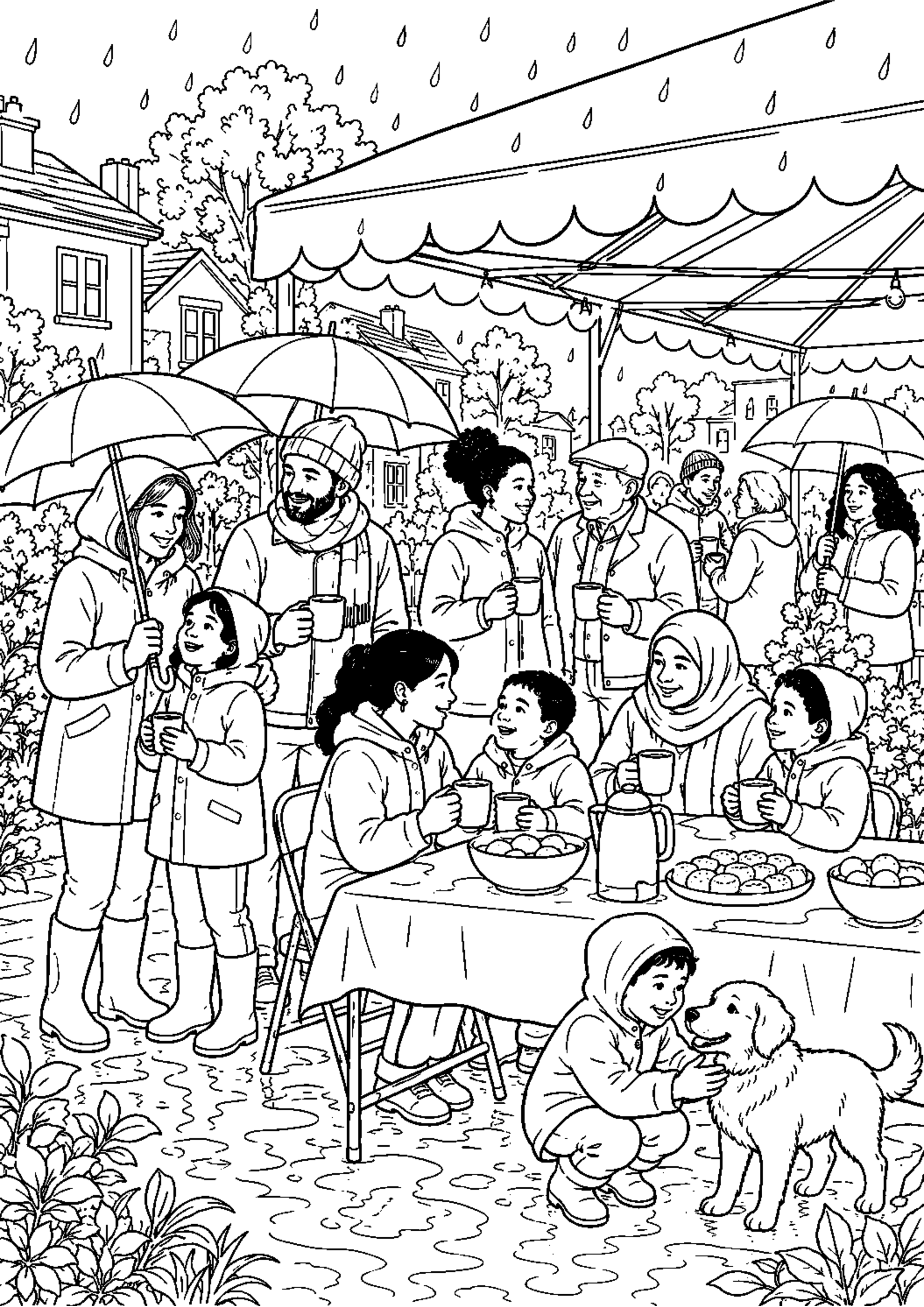 Coloriage Fête des voisins à imprimer – dessin n°19