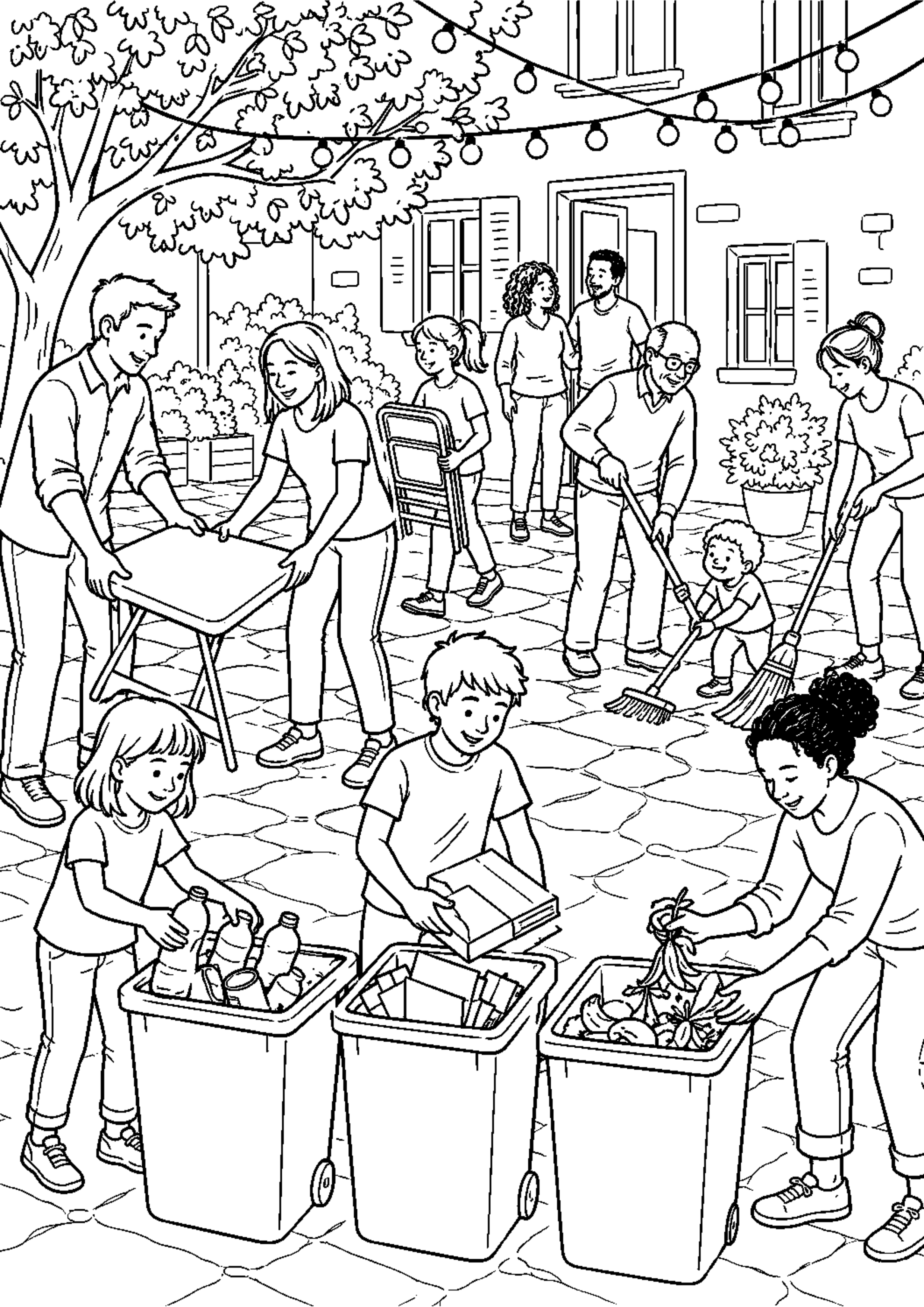 Coloriage Fête des voisins à imprimer – dessin n°20