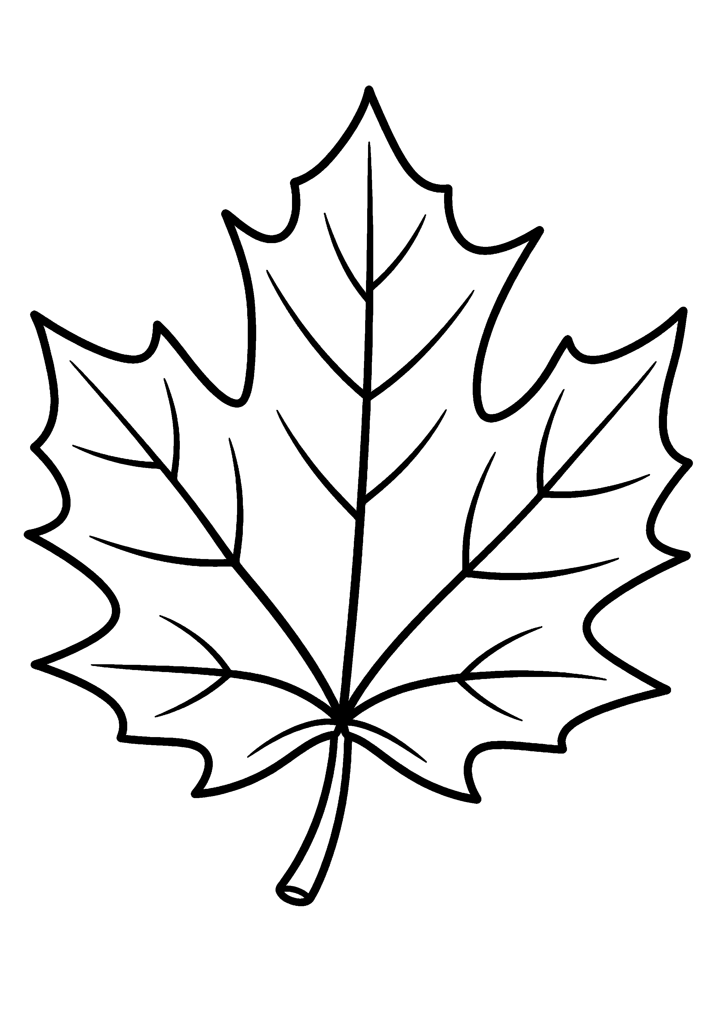 Coloriage Feuille d'automne à imprimer – dessin 3