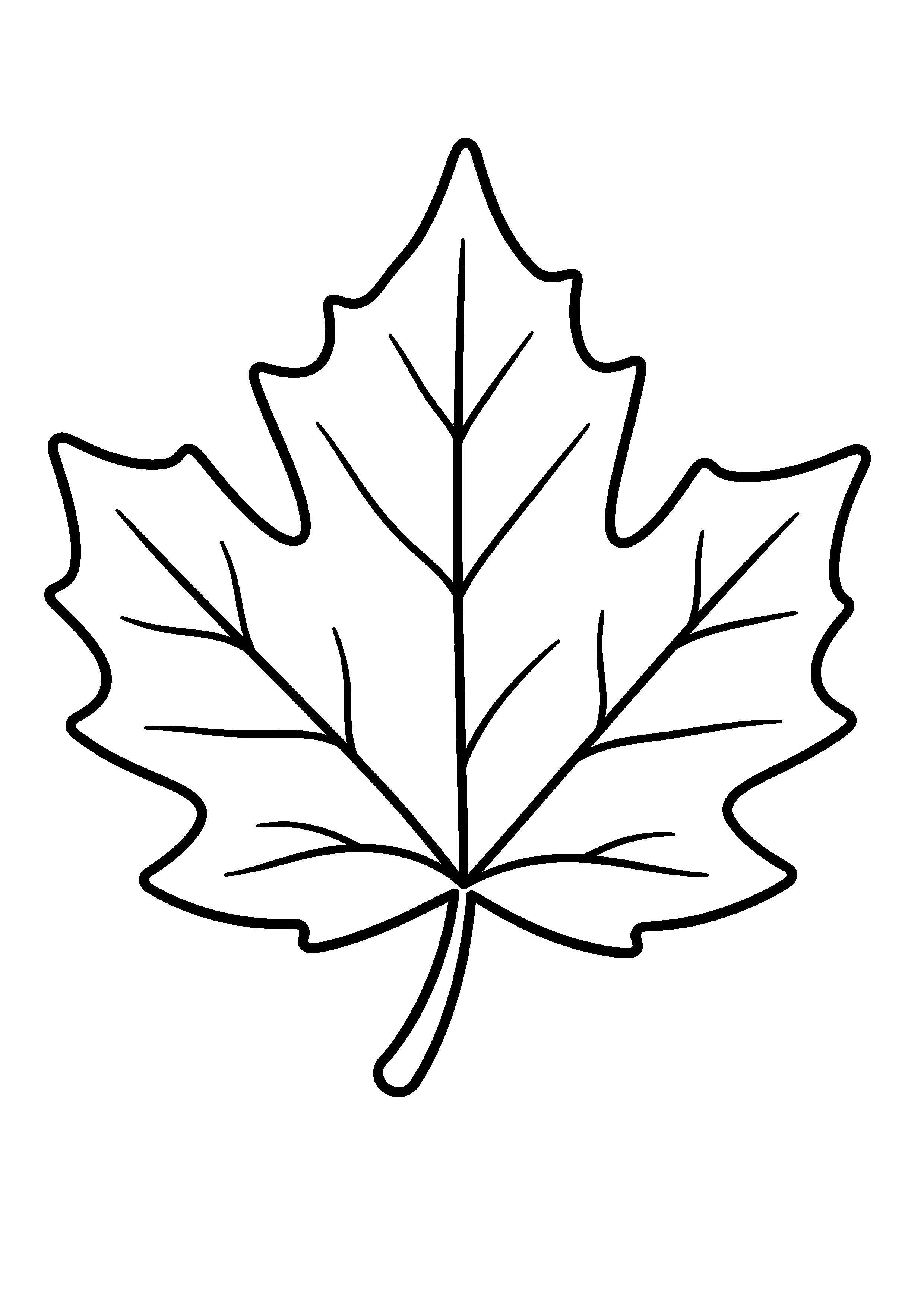 Coloriage Feuille d'automne à imprimer – dessin n°6
