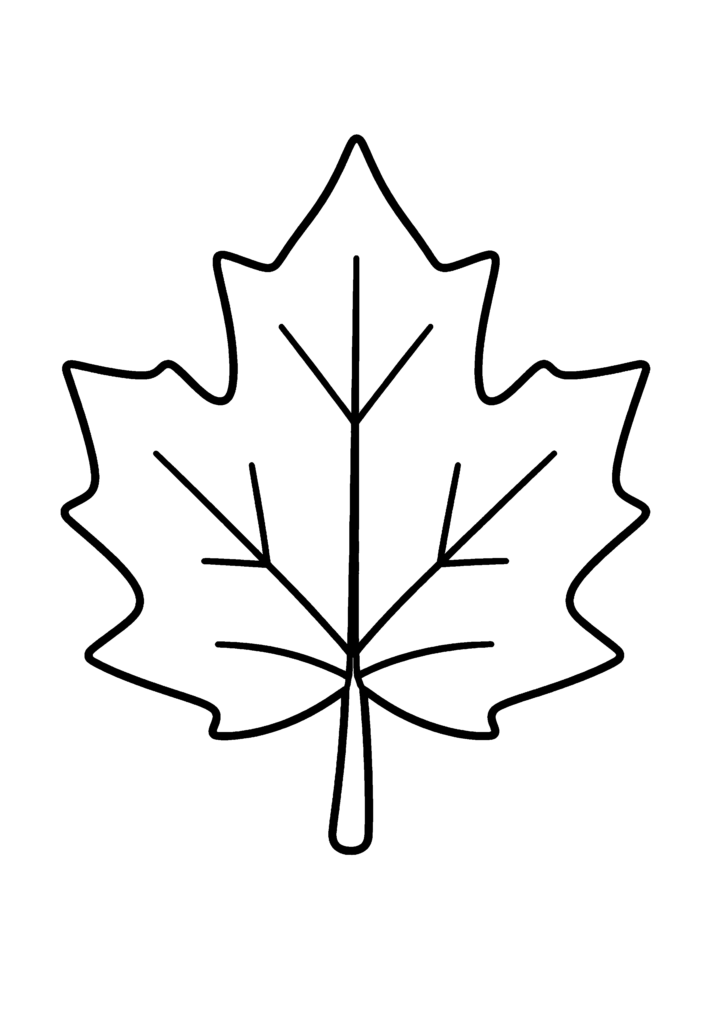 Coloriage Feuille d'automne à imprimer – dessin n°7