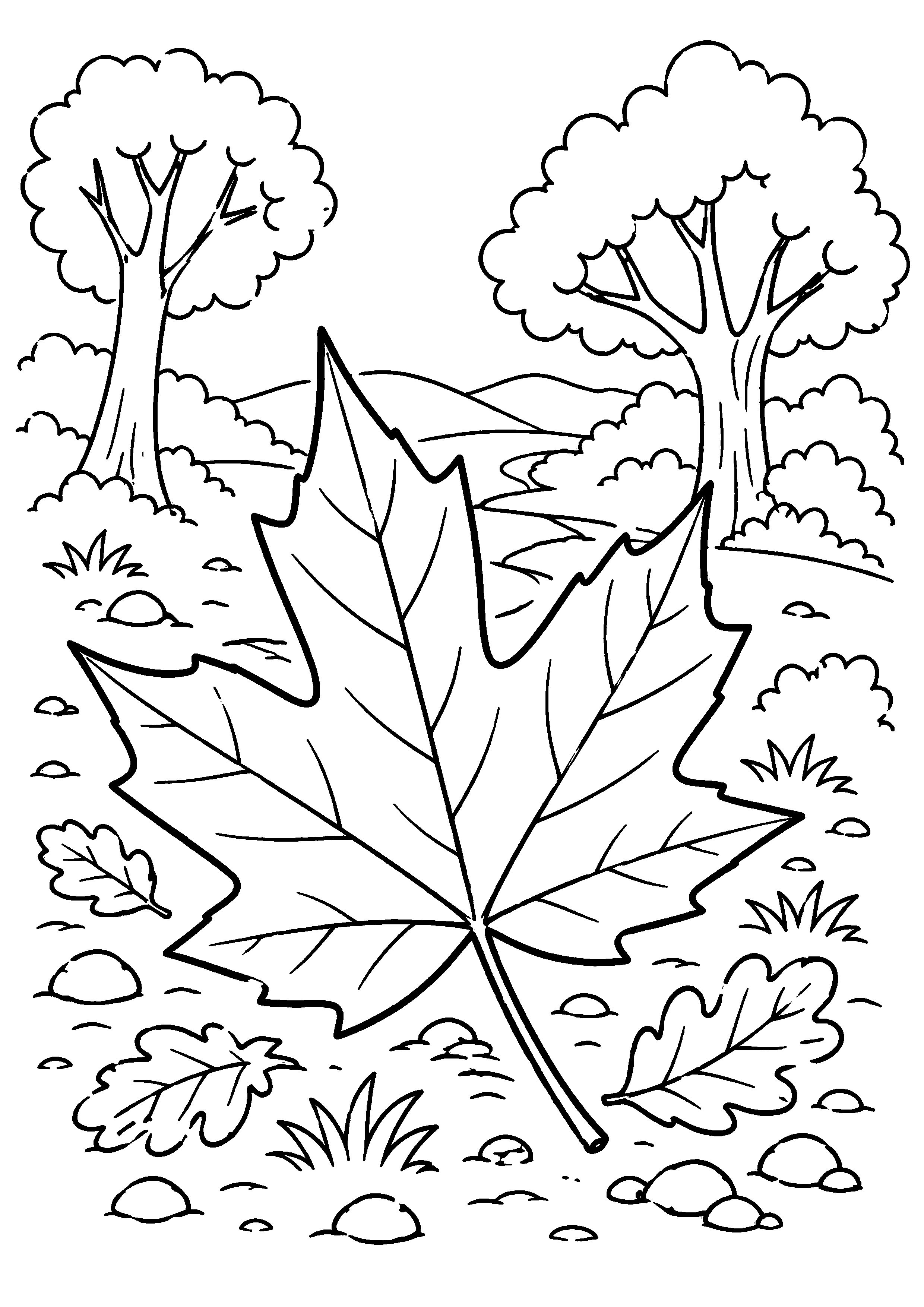 Coloriage Feuille d'automne à imprimer – dessin n°10
