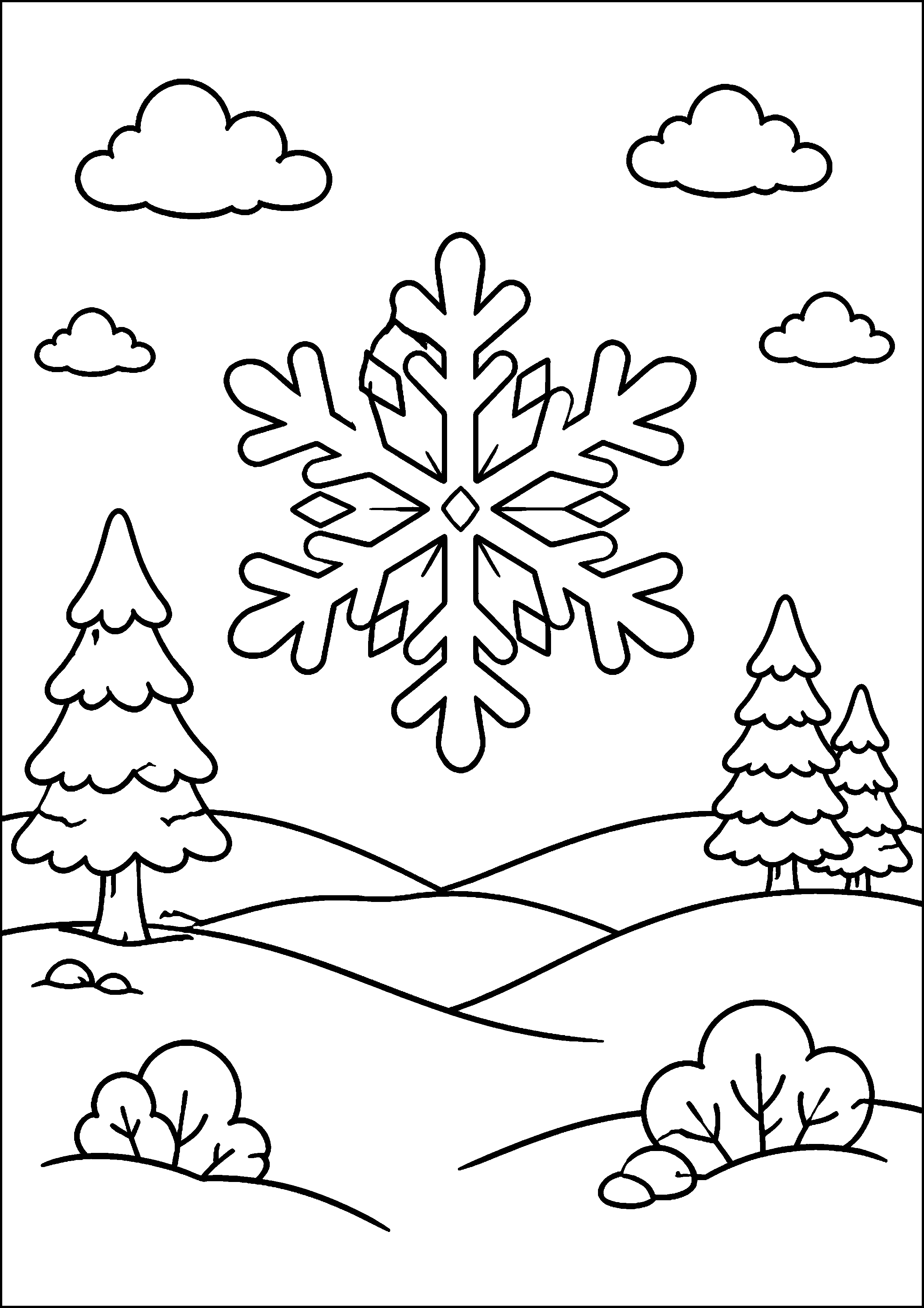 Coloriage Flocon de neige à imprimer – dessin n°2