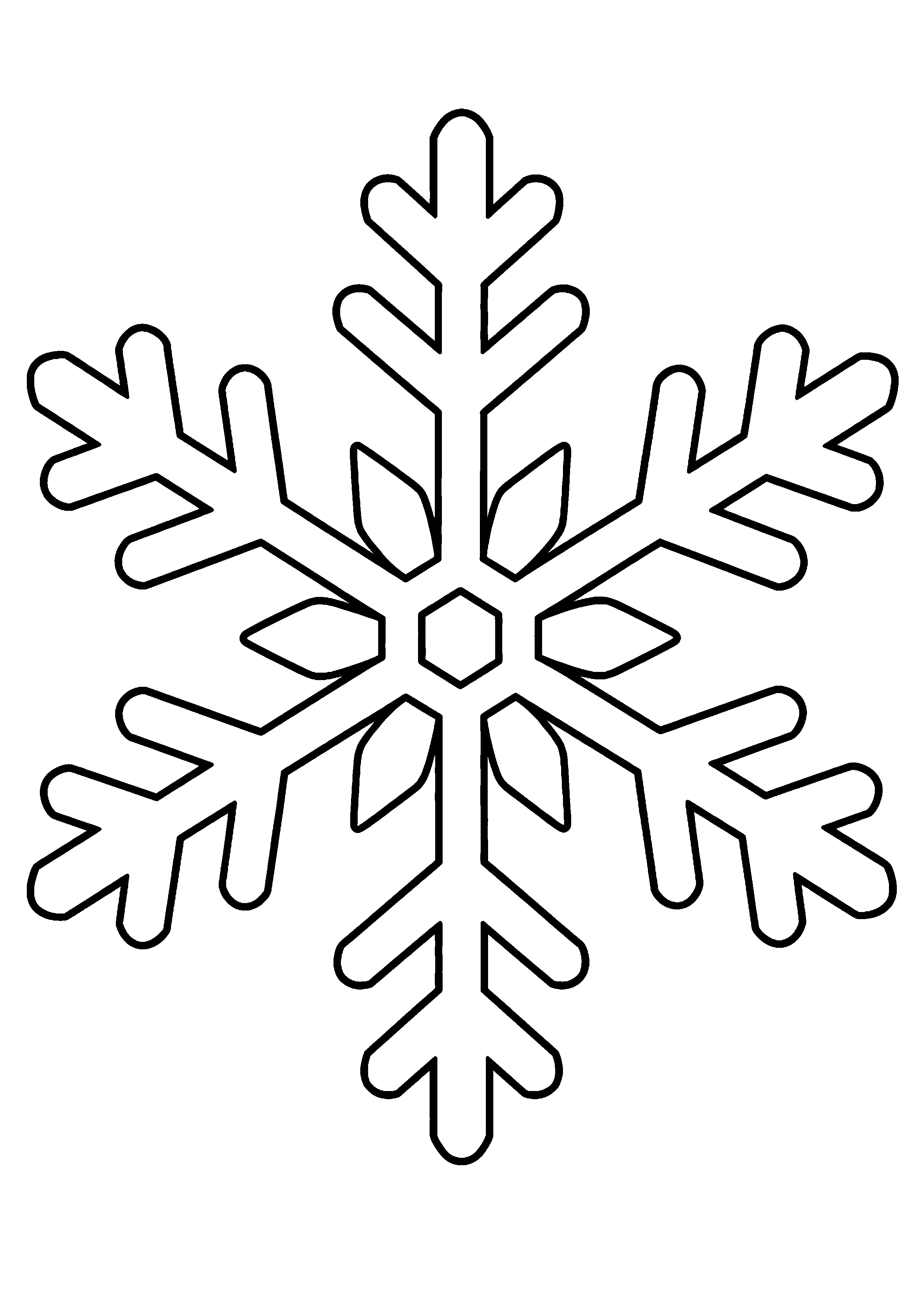Coloriage Flocon de neige à imprimer – dessin n°3