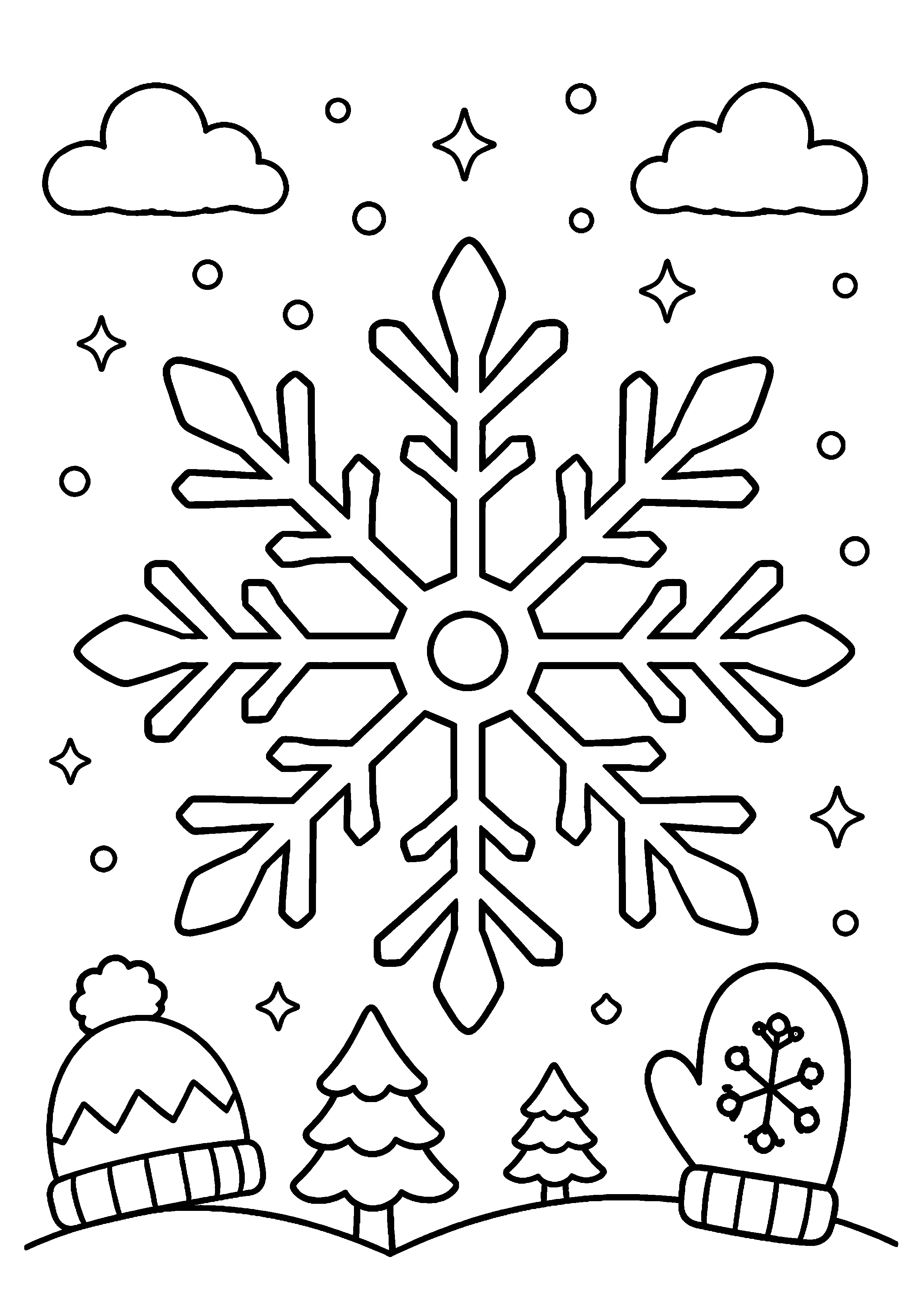 Coloriage Flocon de neige à imprimer – dessin n°4