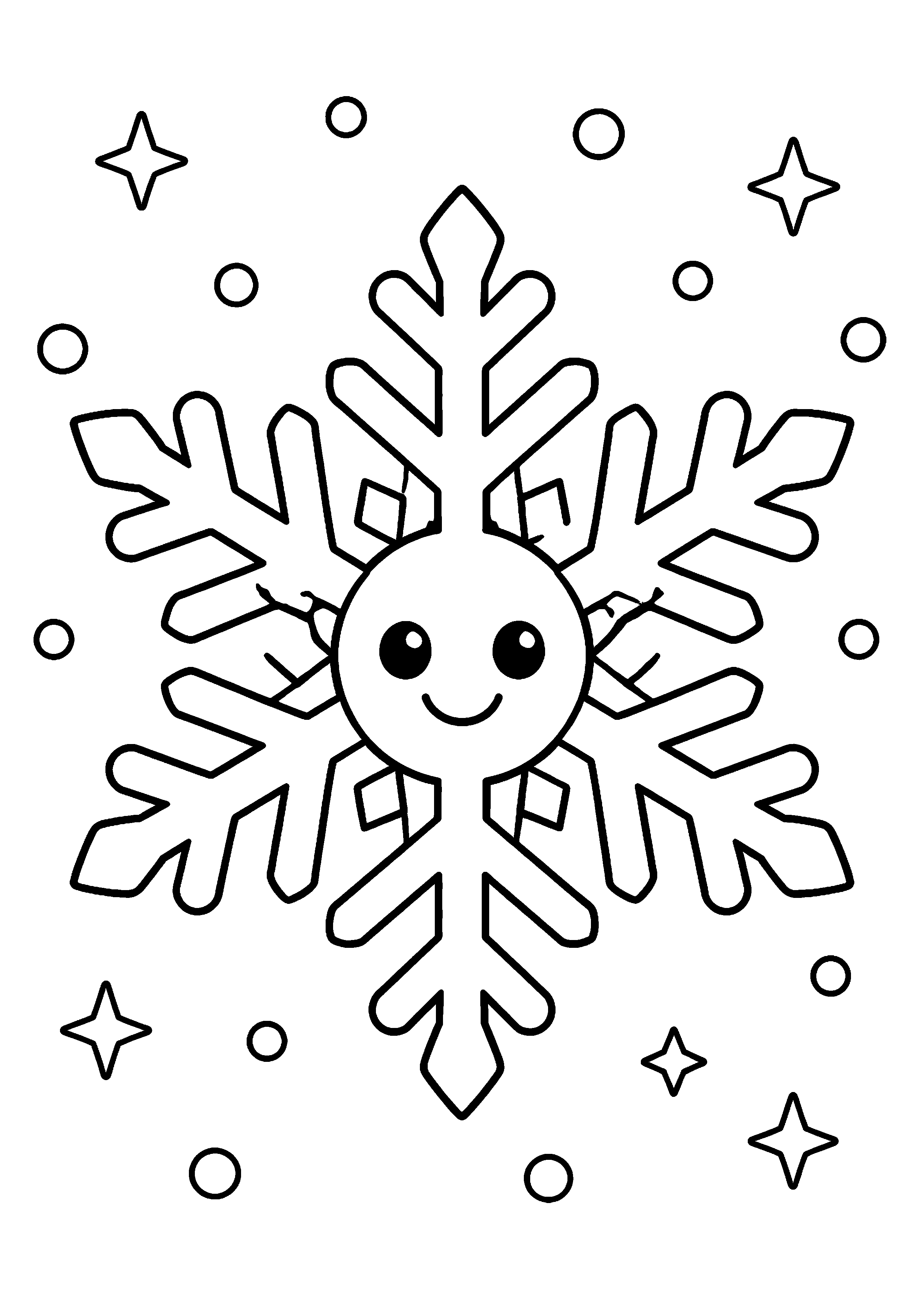 Coloriage Flocon de neige à imprimer – dessin n°5