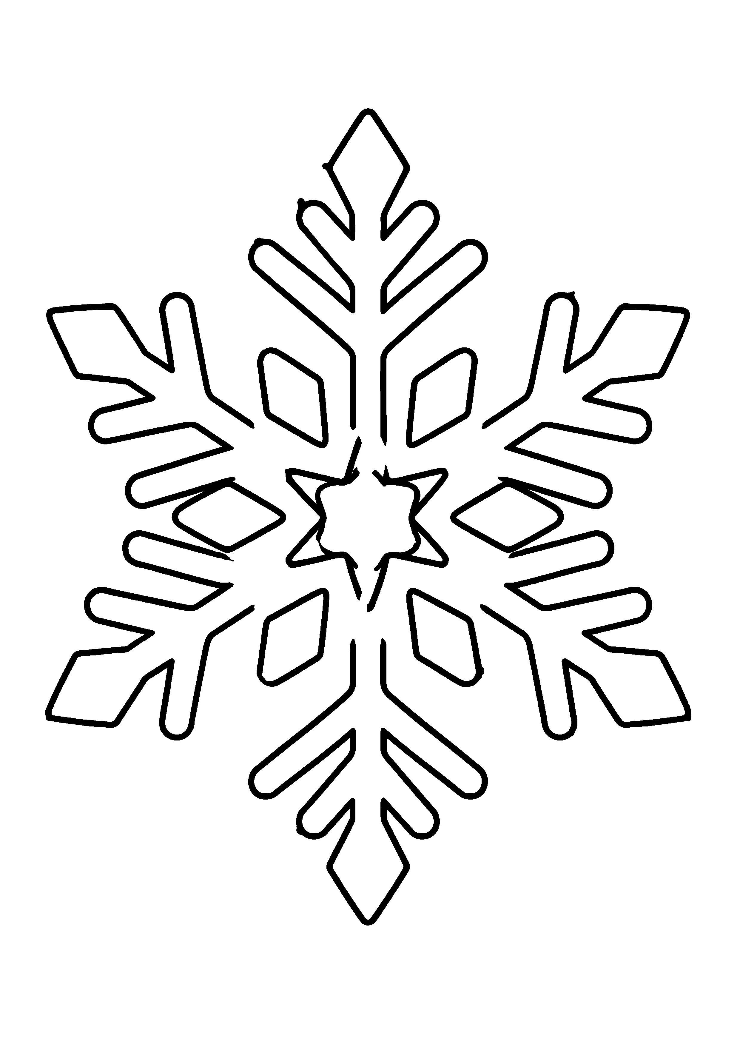Coloriage Flocon de neige à imprimer – dessin n°6