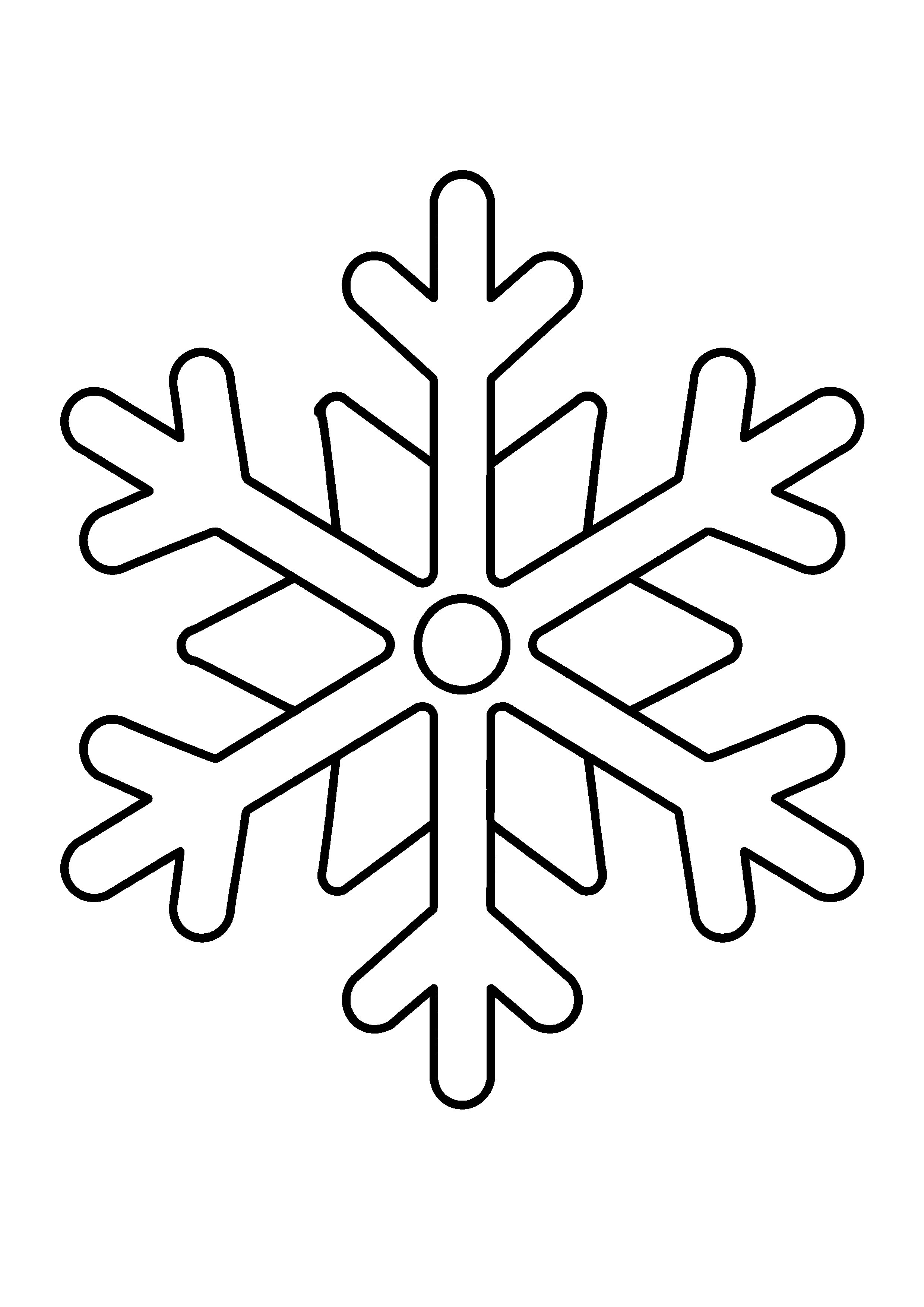 Coloriage Flocon de neige à imprimer – dessin n°7