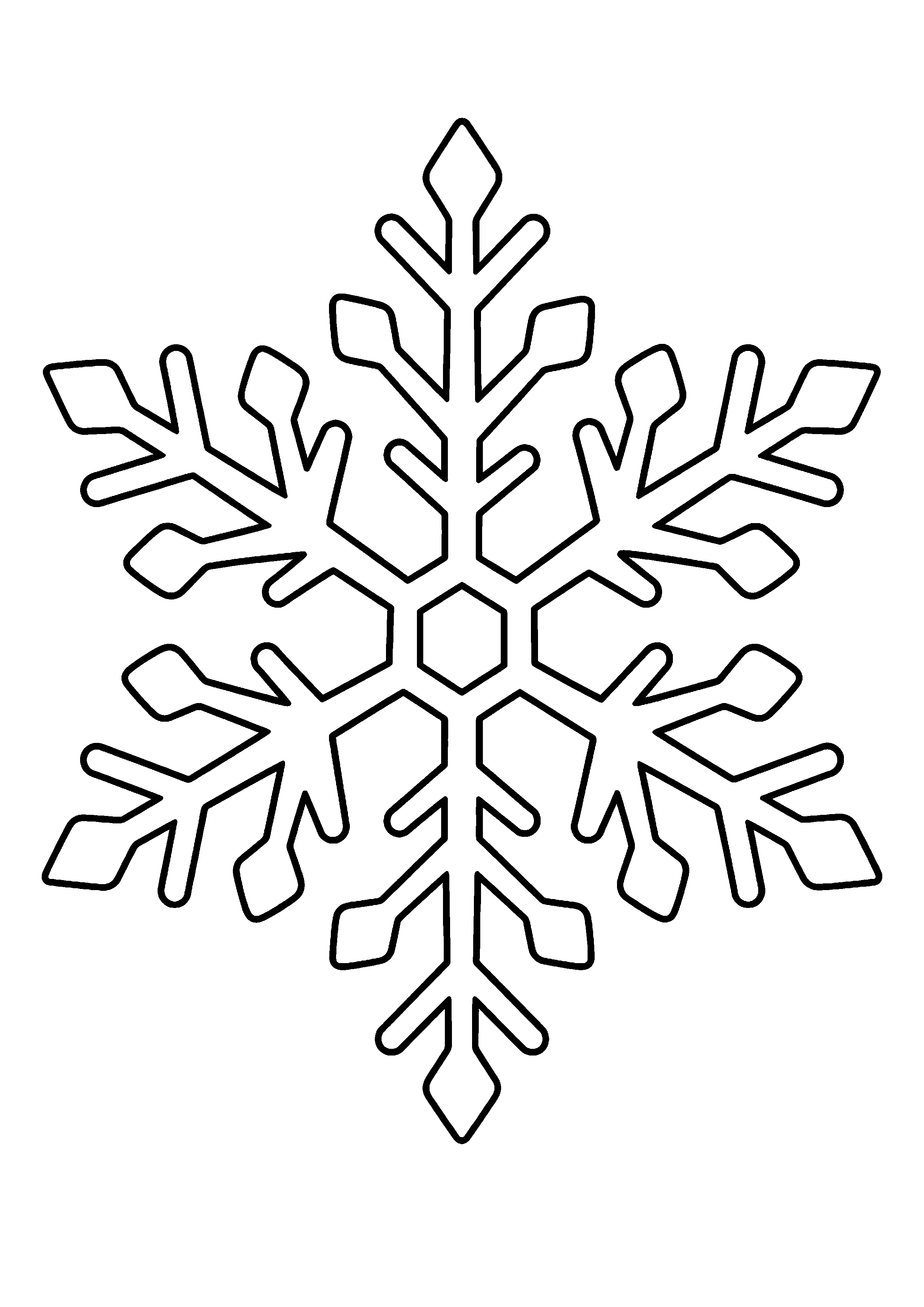Coloriage Flocon de neige à imprimer – dessin n°8