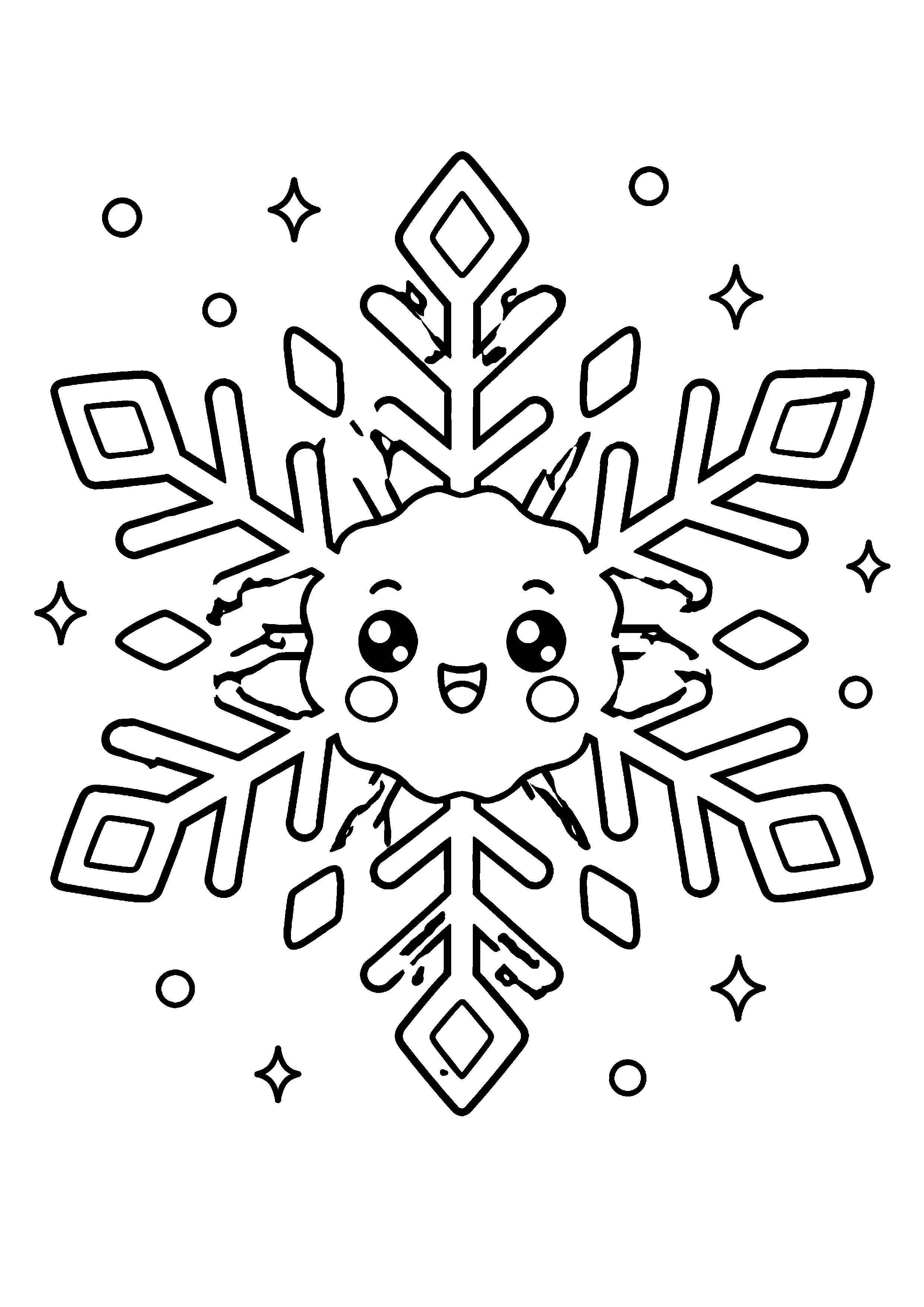 Coloriage Flocon de neige à imprimer – dessin n°11