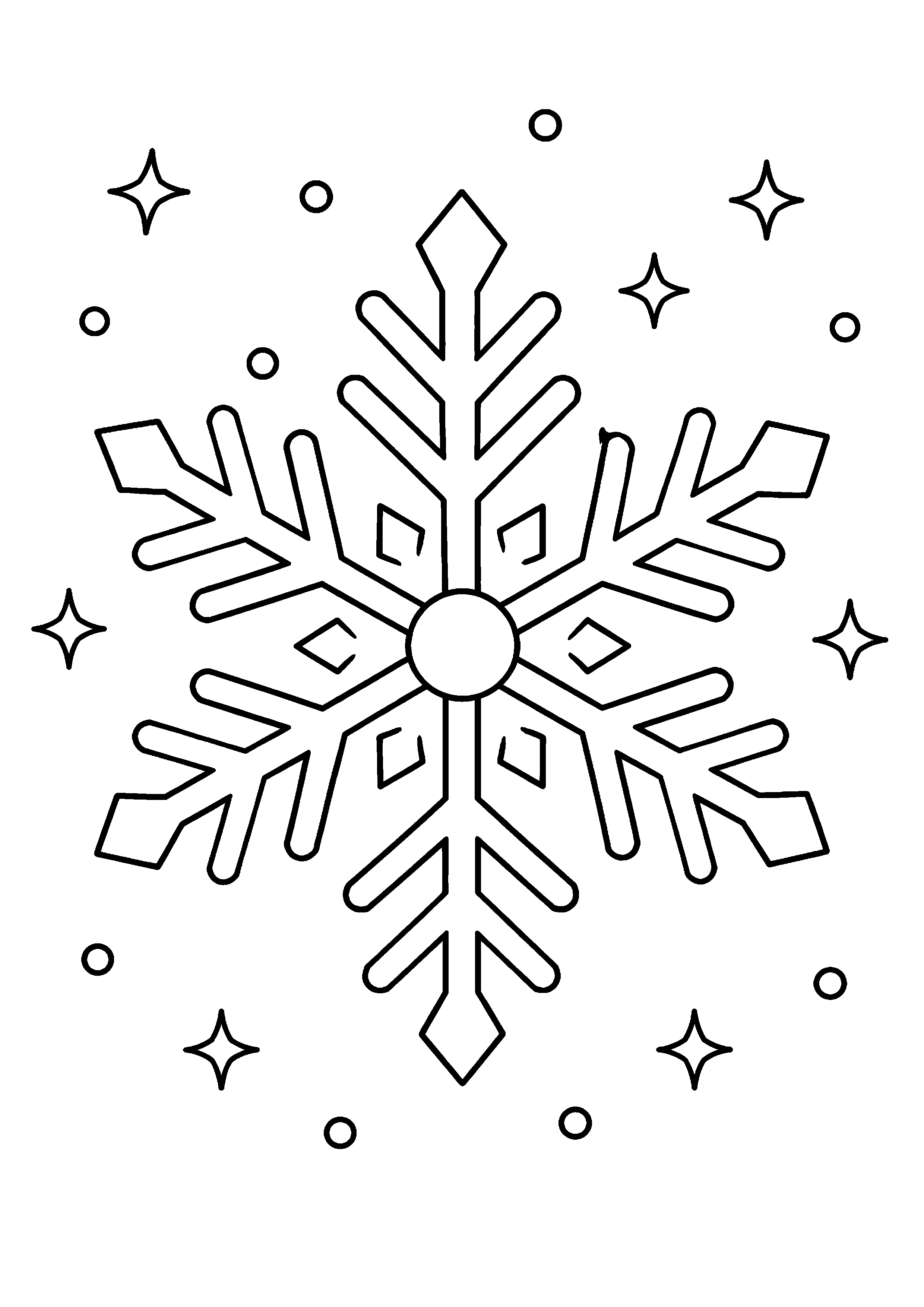 Coloriage Flocon de neige à imprimer – dessin n°13