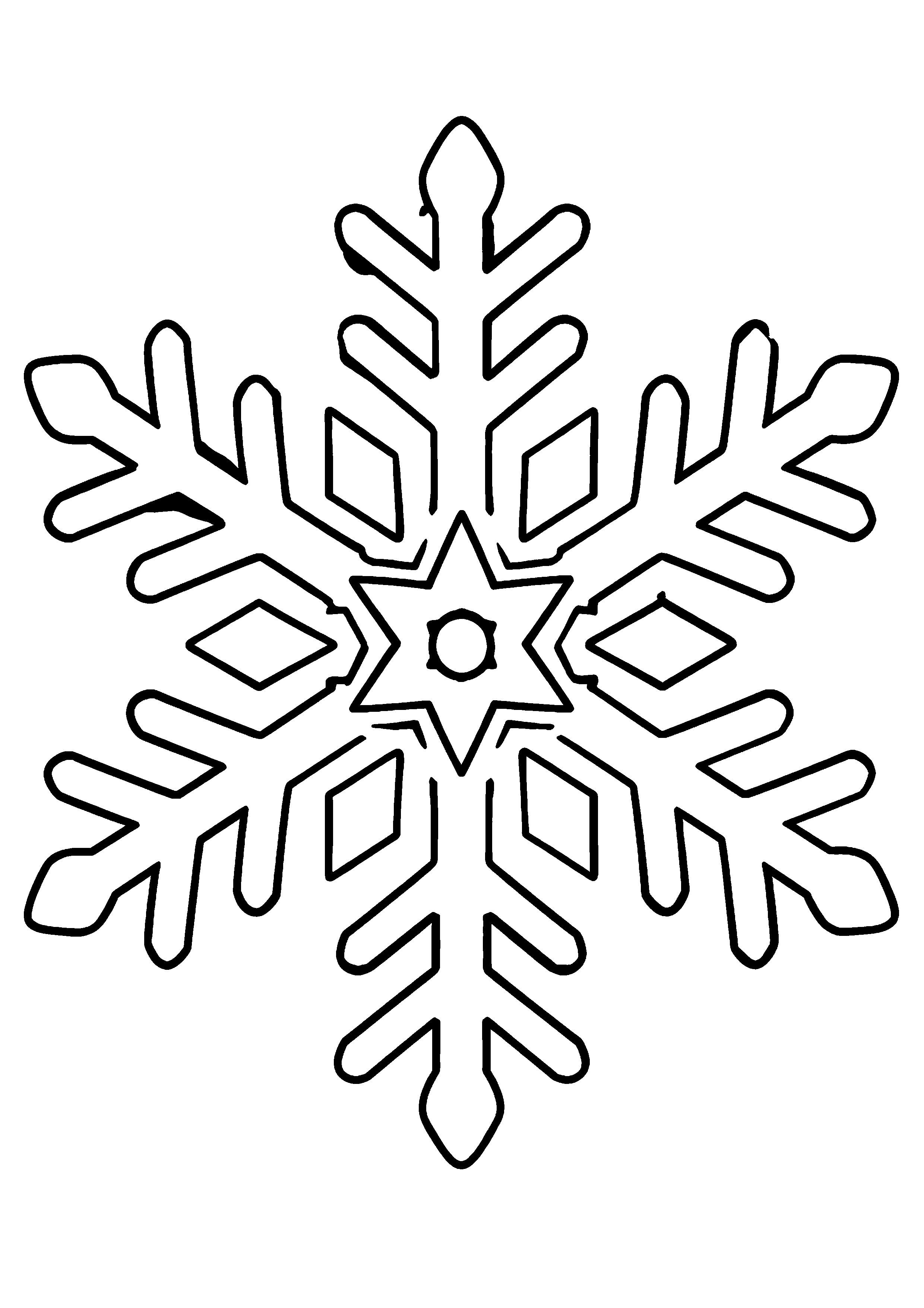 Coloriage Flocon de neige à imprimer – dessin n°14