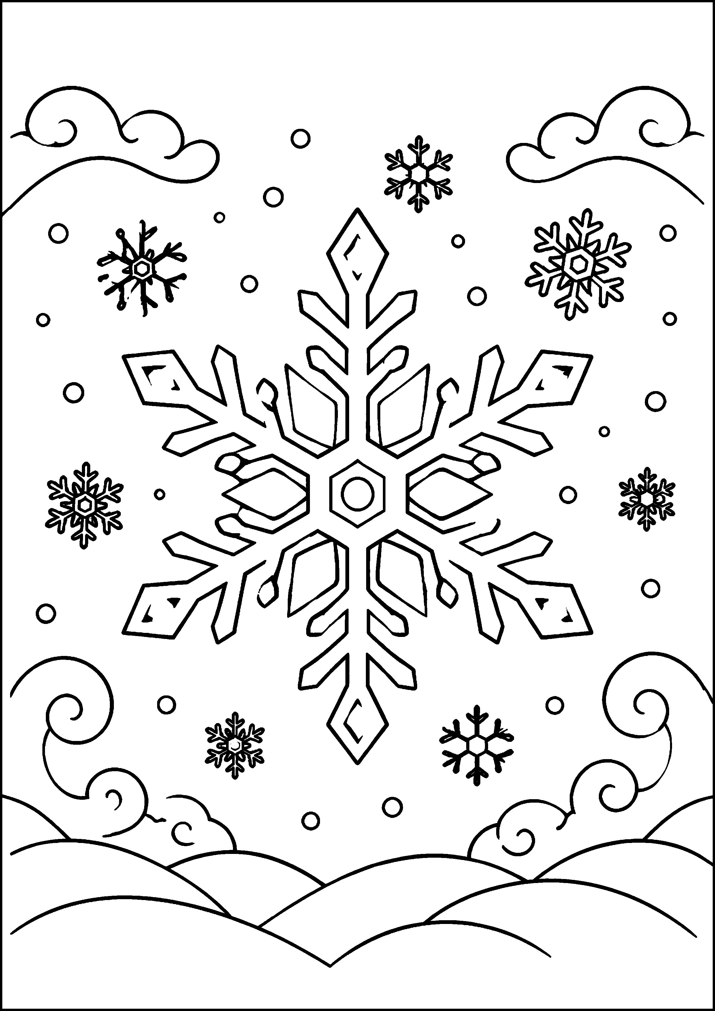 Coloriage Flocon de neige à imprimer – dessin n°15