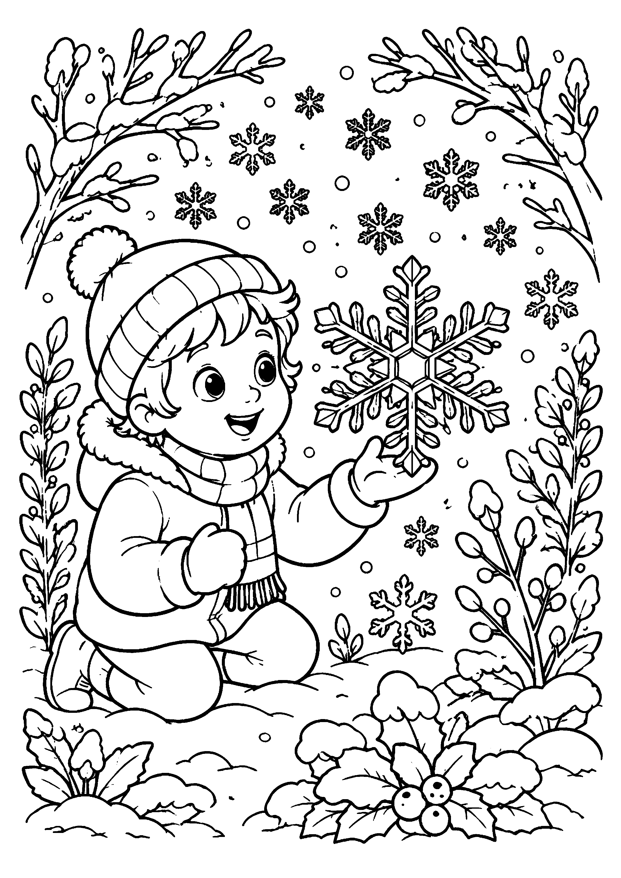Coloriage Flocon de neige à imprimer – dessin n°16