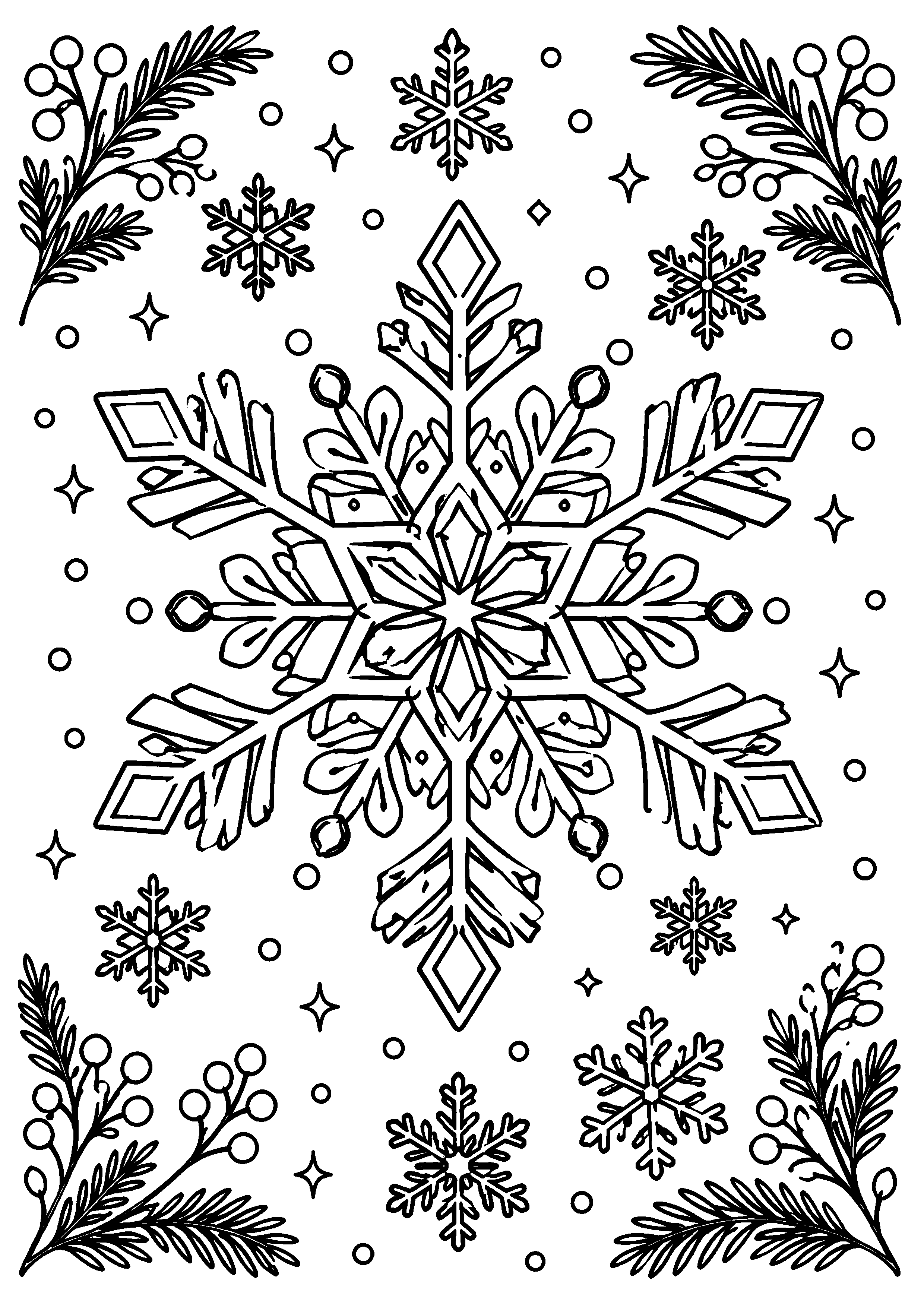 Coloriage Flocon de neige à imprimer – dessin n°18