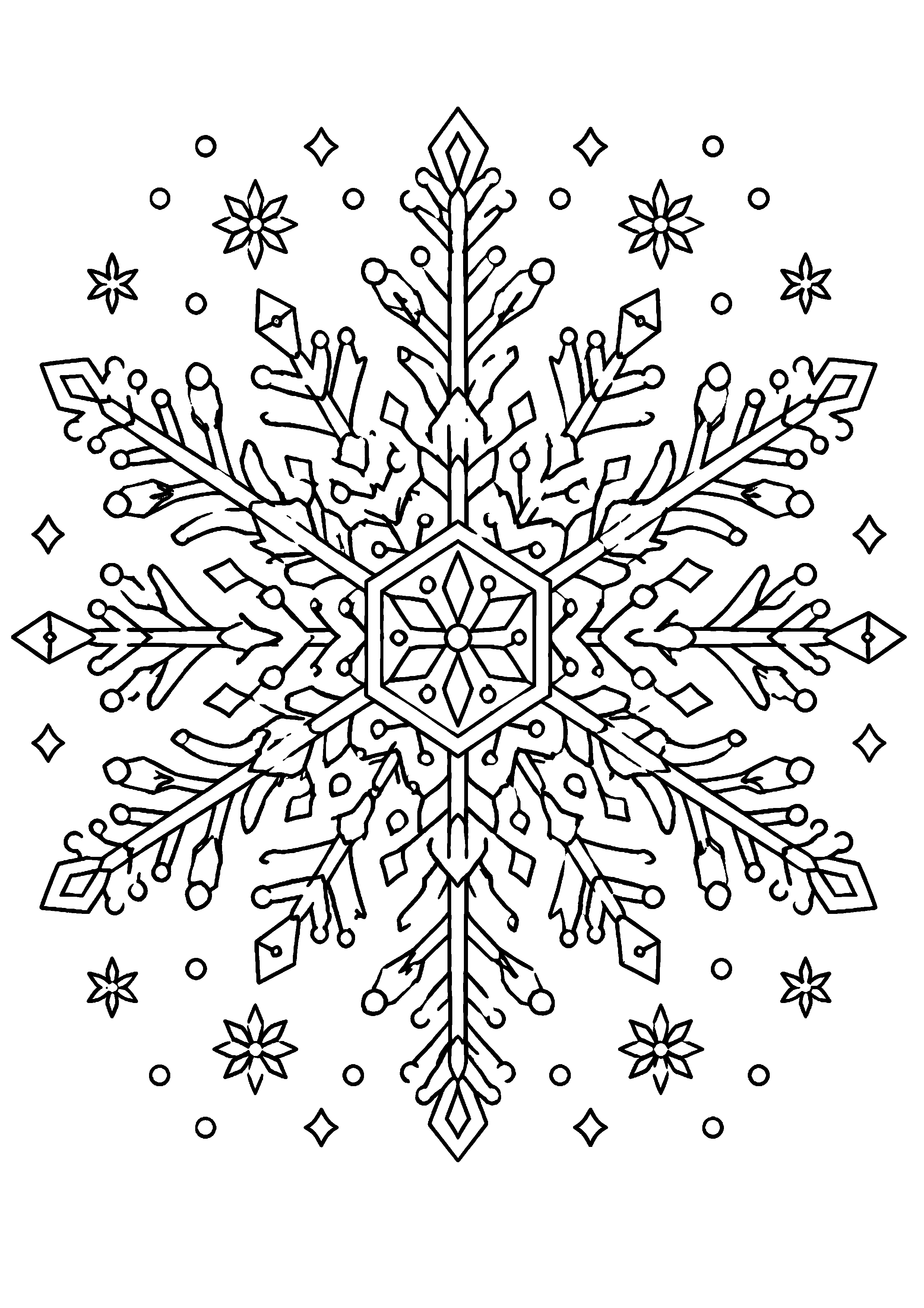 Coloriage Flocon de neige à imprimer – dessin n°20