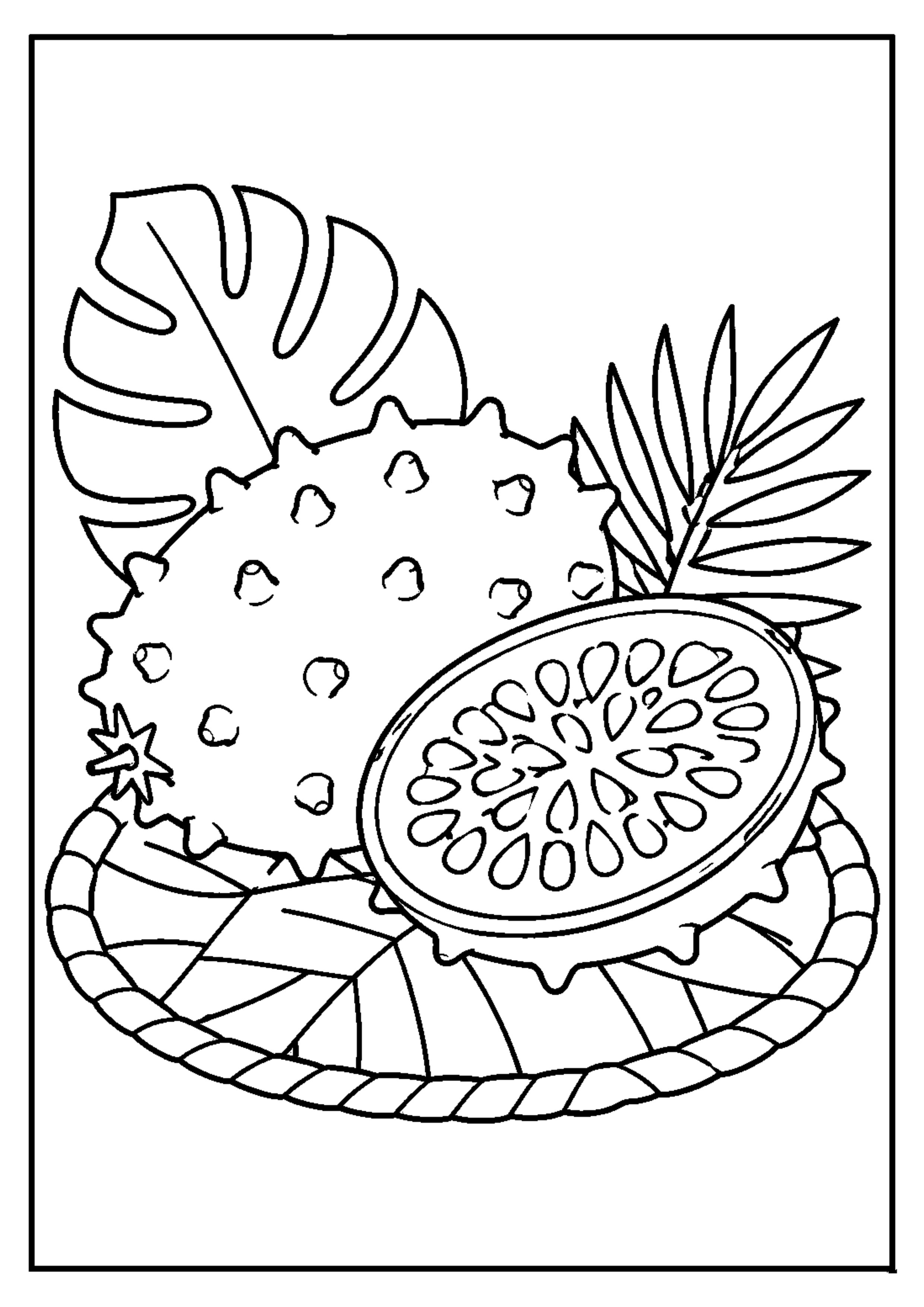 Coloriage Fruits exotiques à imprimer – dessin n°18