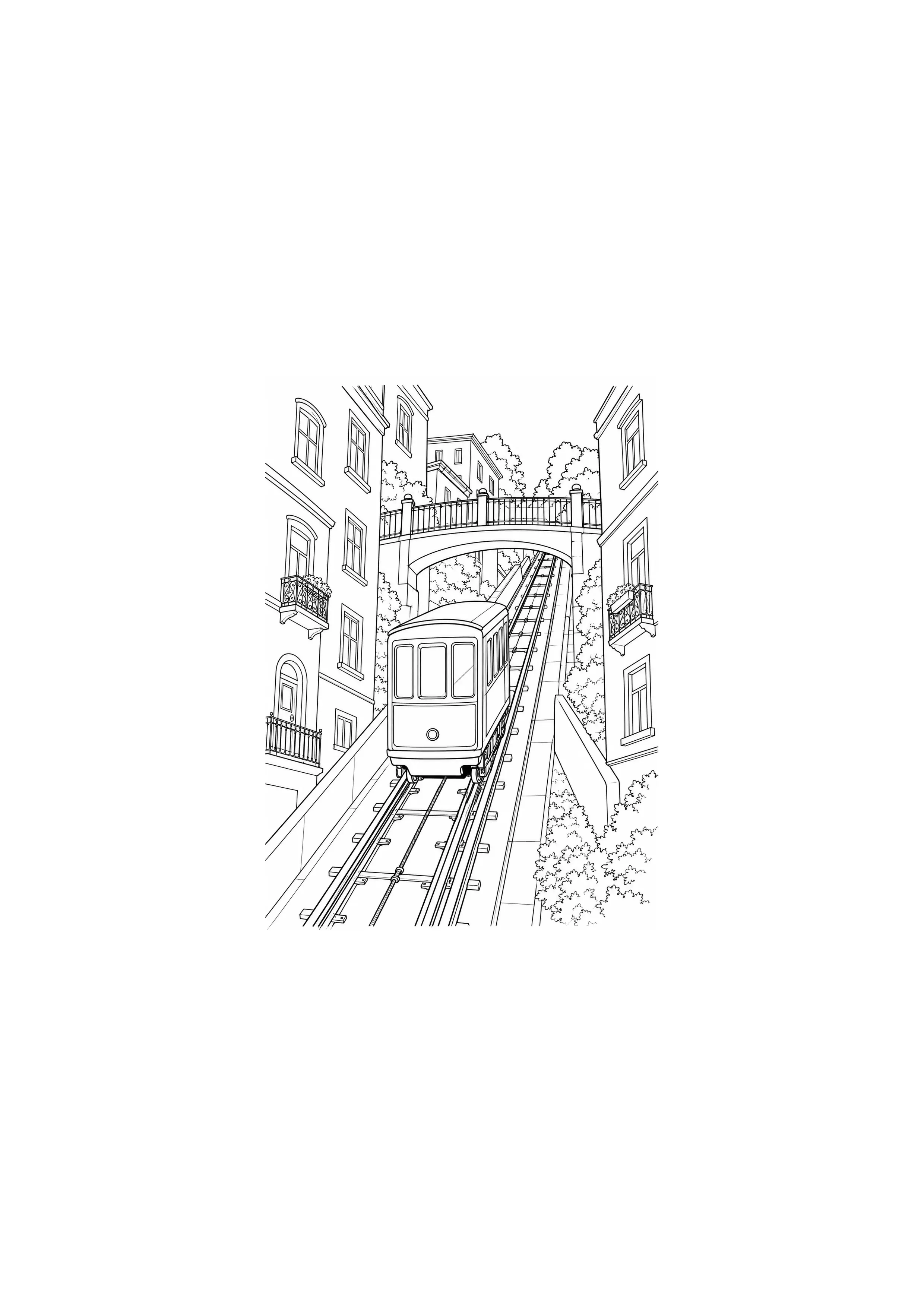 Coloriage Funiculaire à imprimer – dessin 3