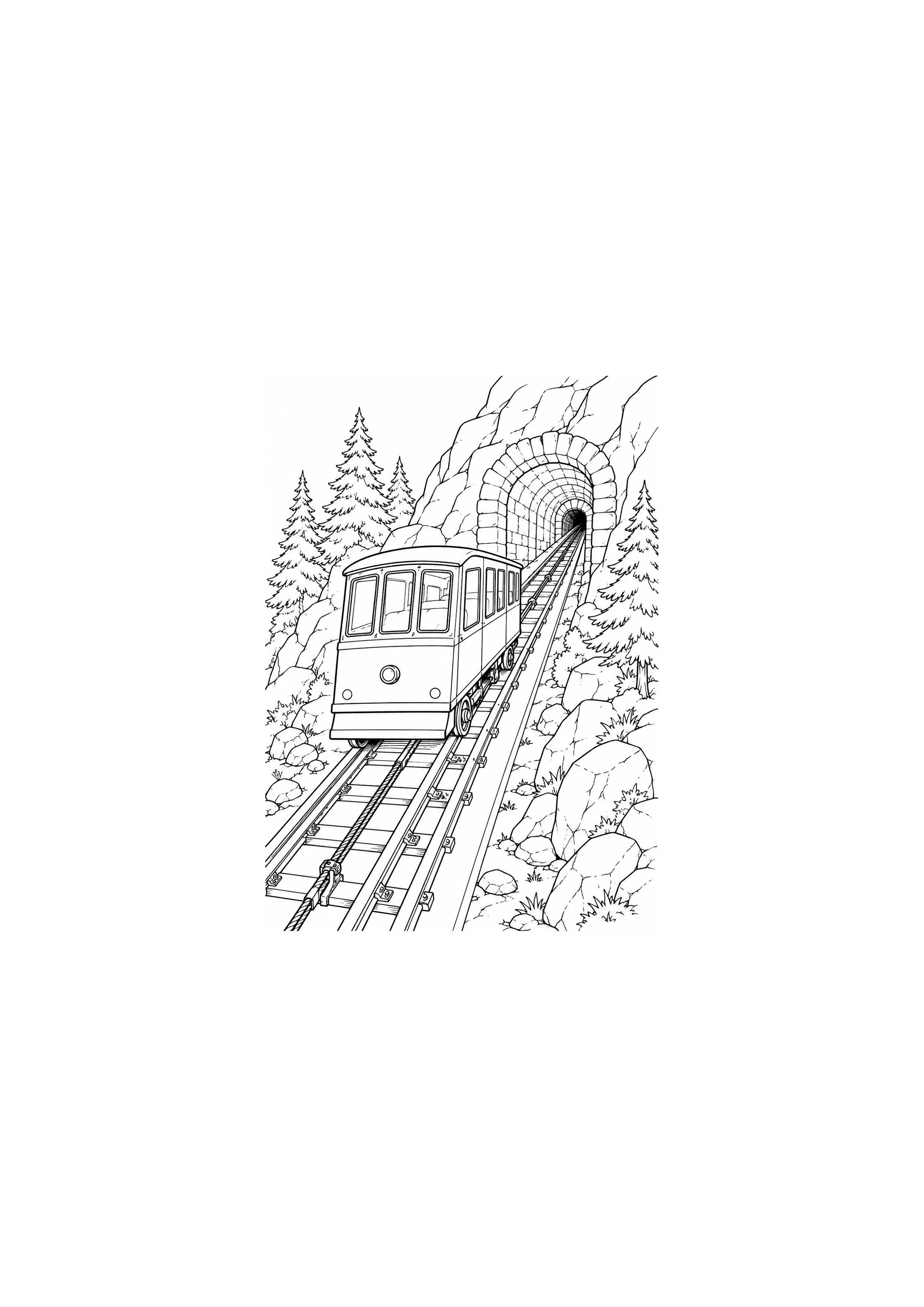 Coloriage Funiculaire à imprimer – dessin 4