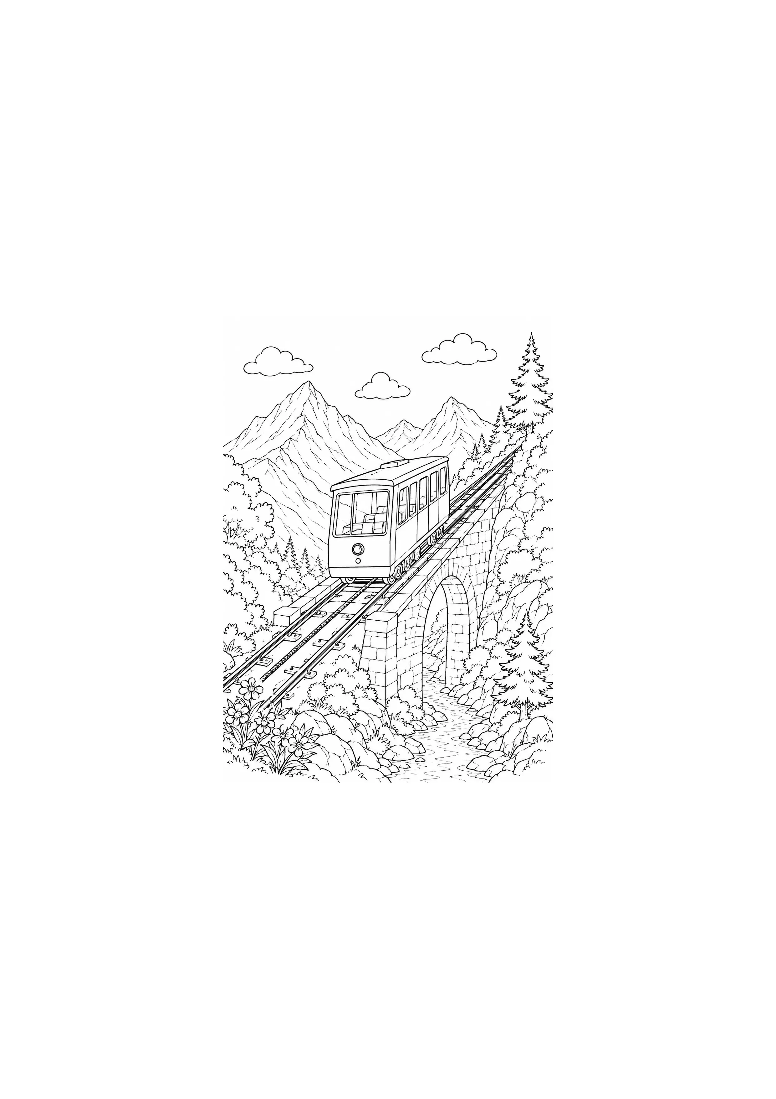 Coloriage Funiculaire à imprimer – dessin n°5
