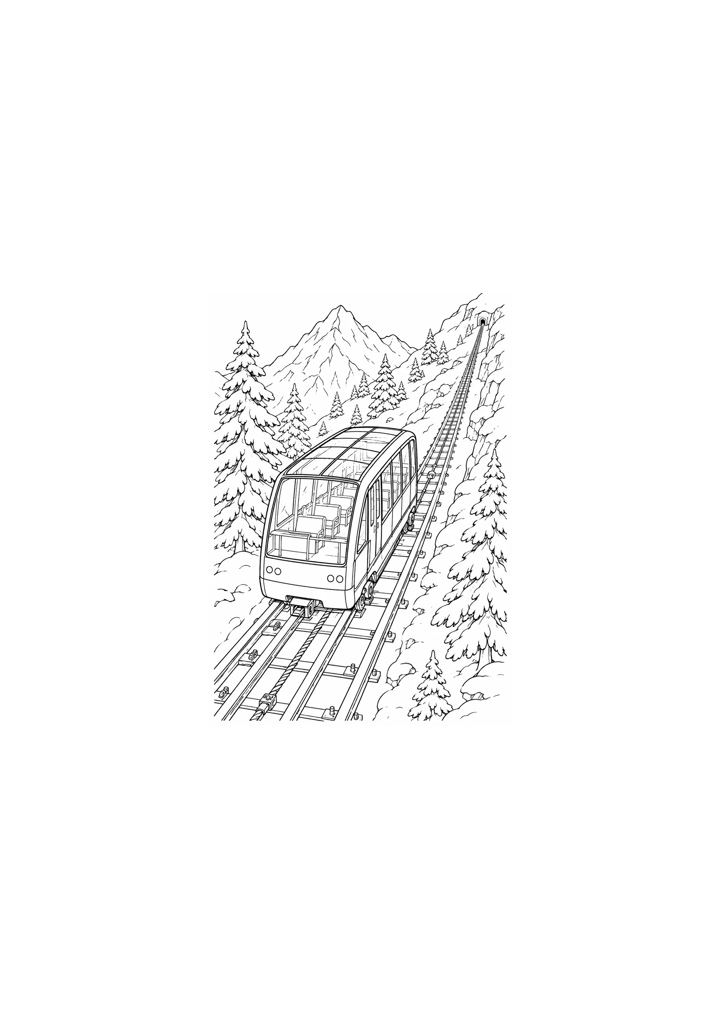 Coloriage Funiculaire à imprimer – dessin n°7