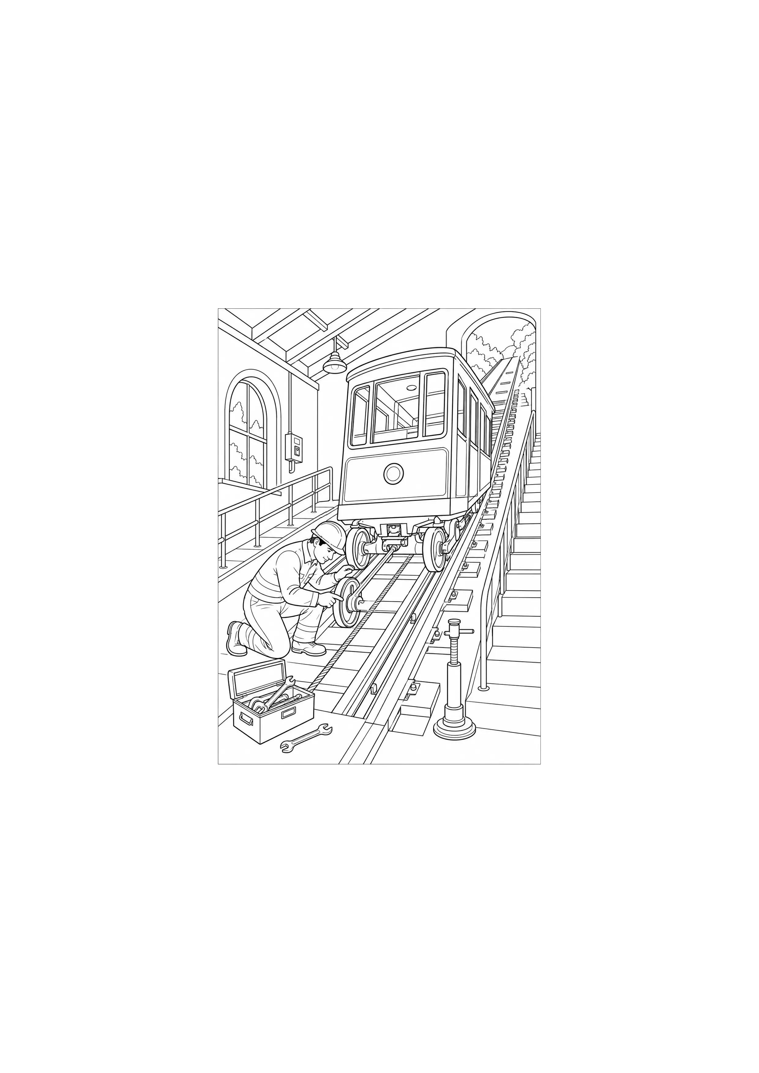 Coloriage Funiculaire à imprimer – dessin n°12