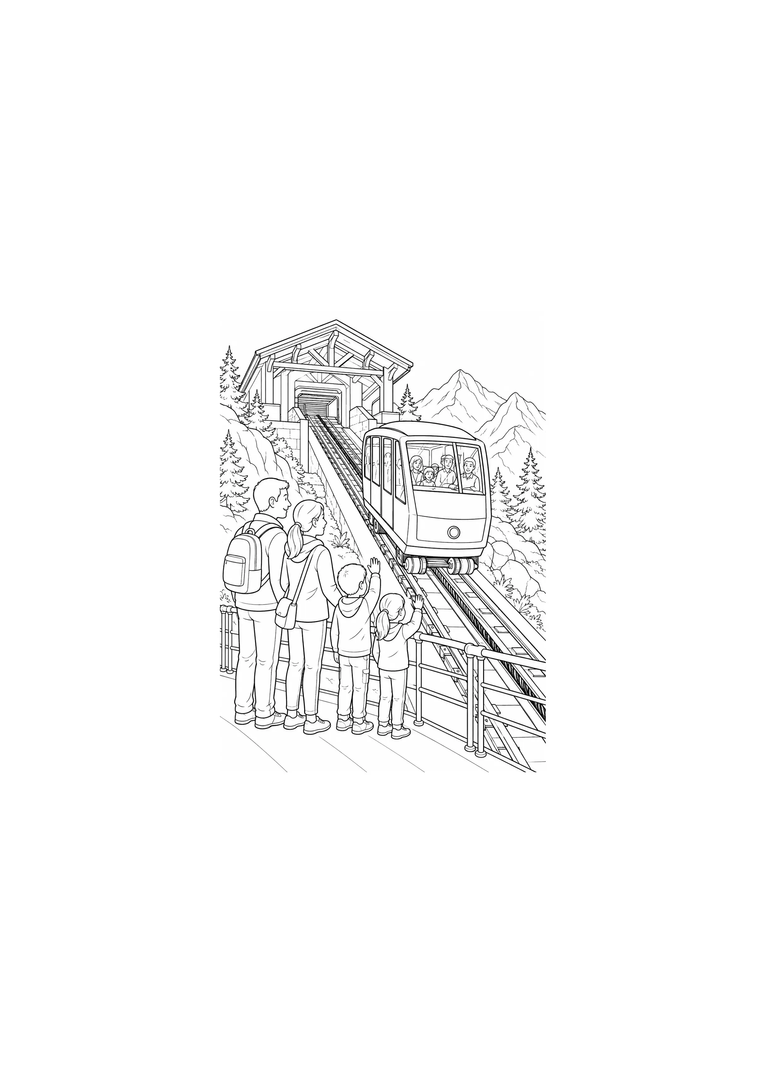 Coloriage Funiculaire à imprimer – dessin n°13