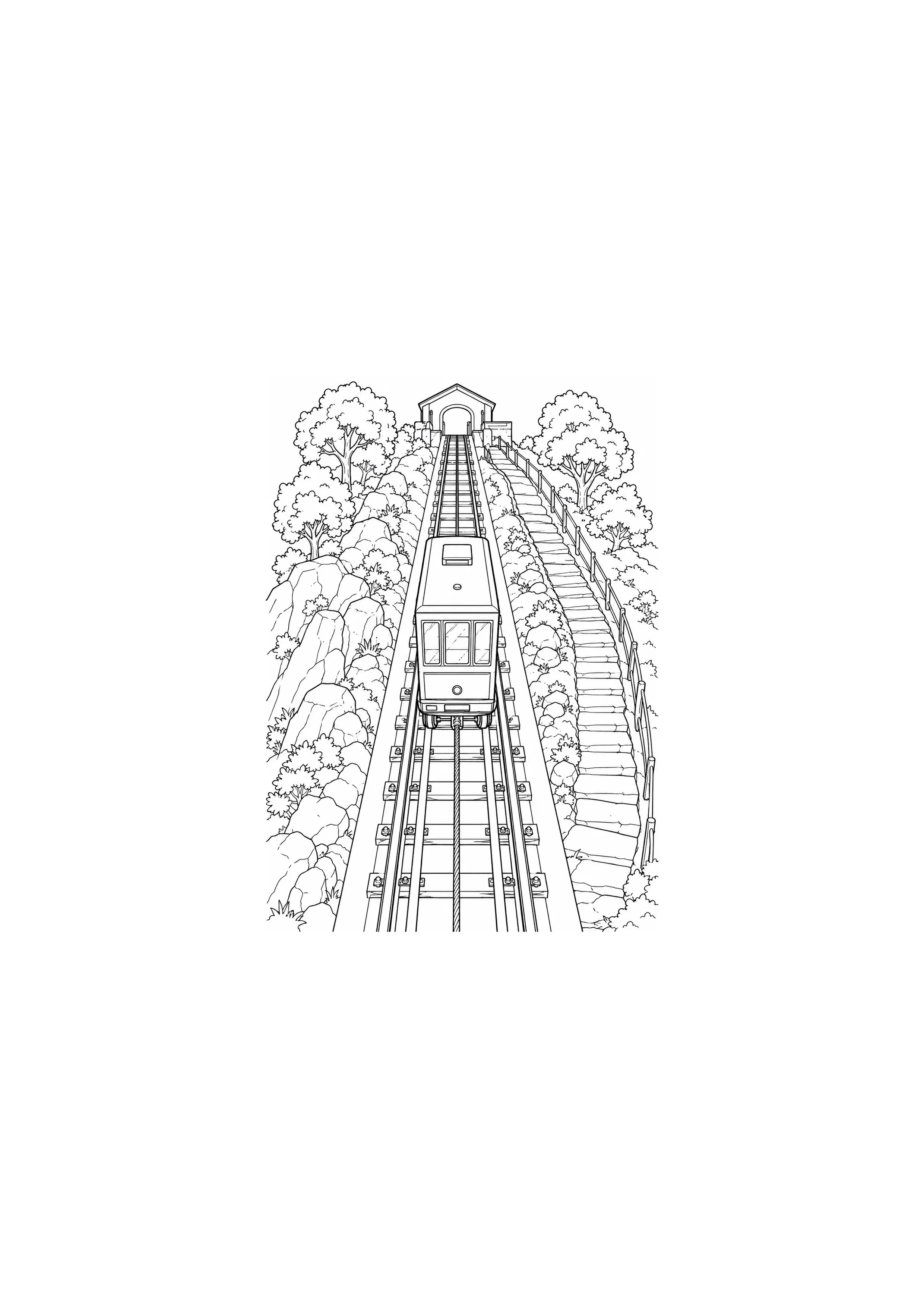 Coloriage Funiculaire à imprimer – dessin n°16