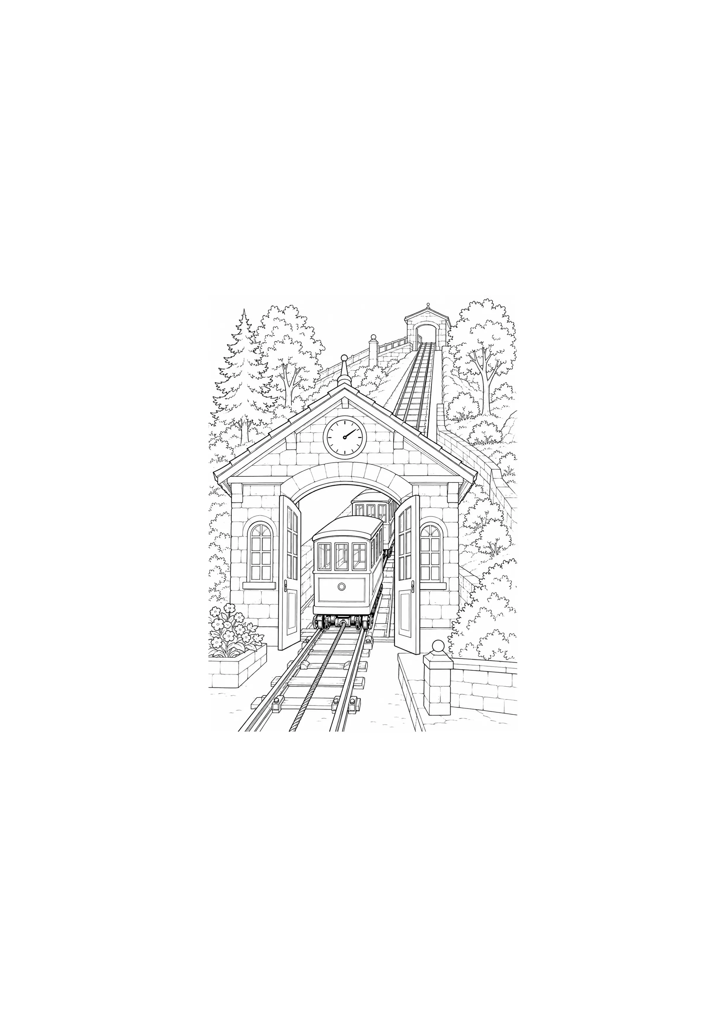 Coloriage Funiculaire à imprimer – dessin n°17