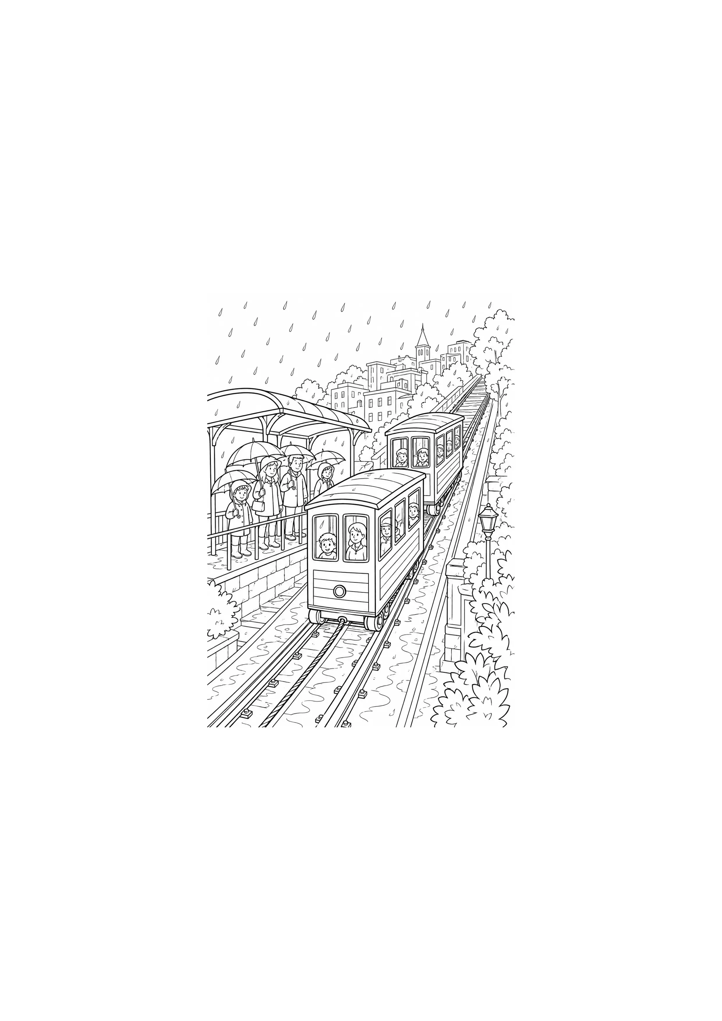 Coloriage Funiculaire à imprimer – dessin n°18