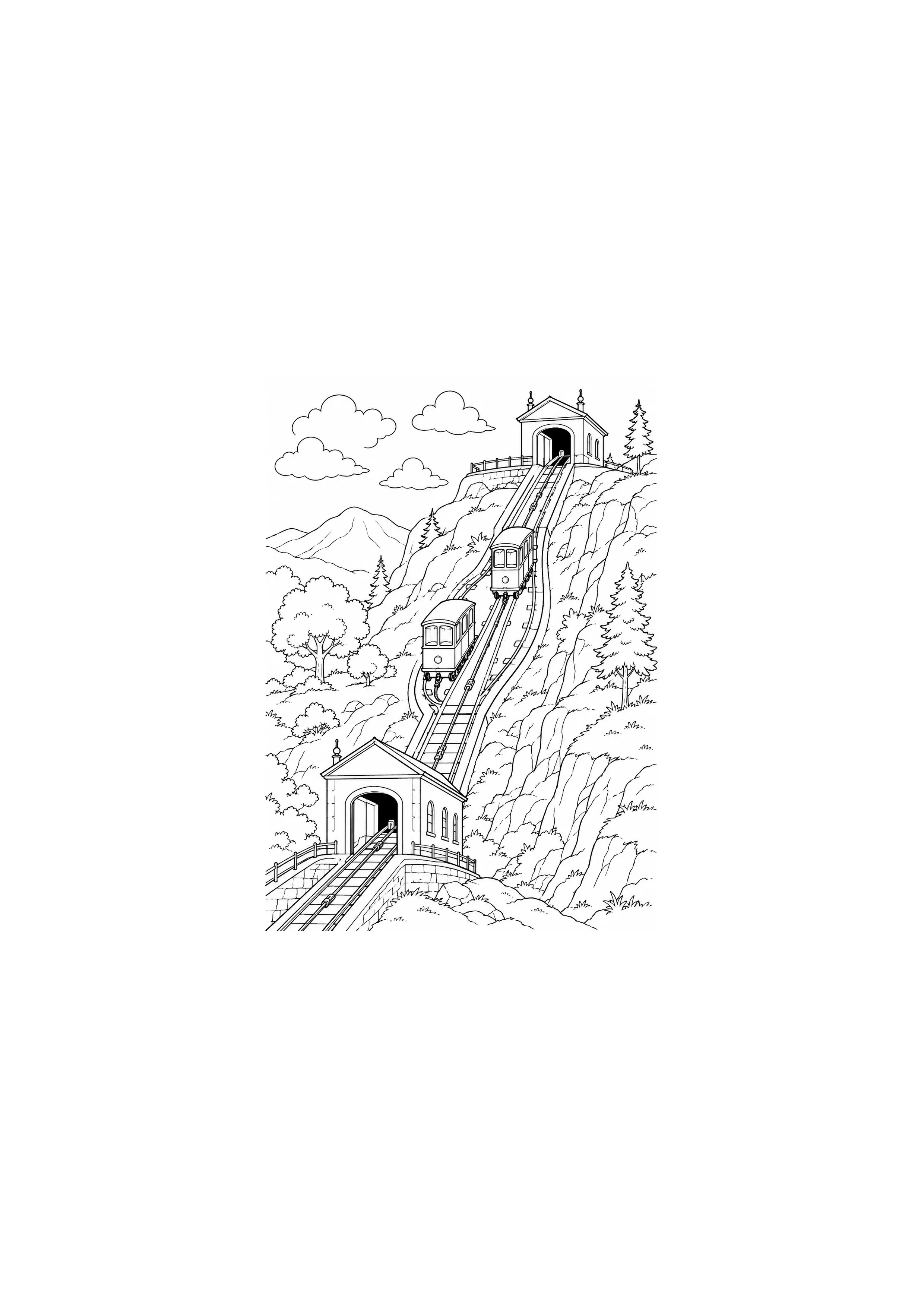 Coloriage Funiculaire à imprimer – dessin n°20