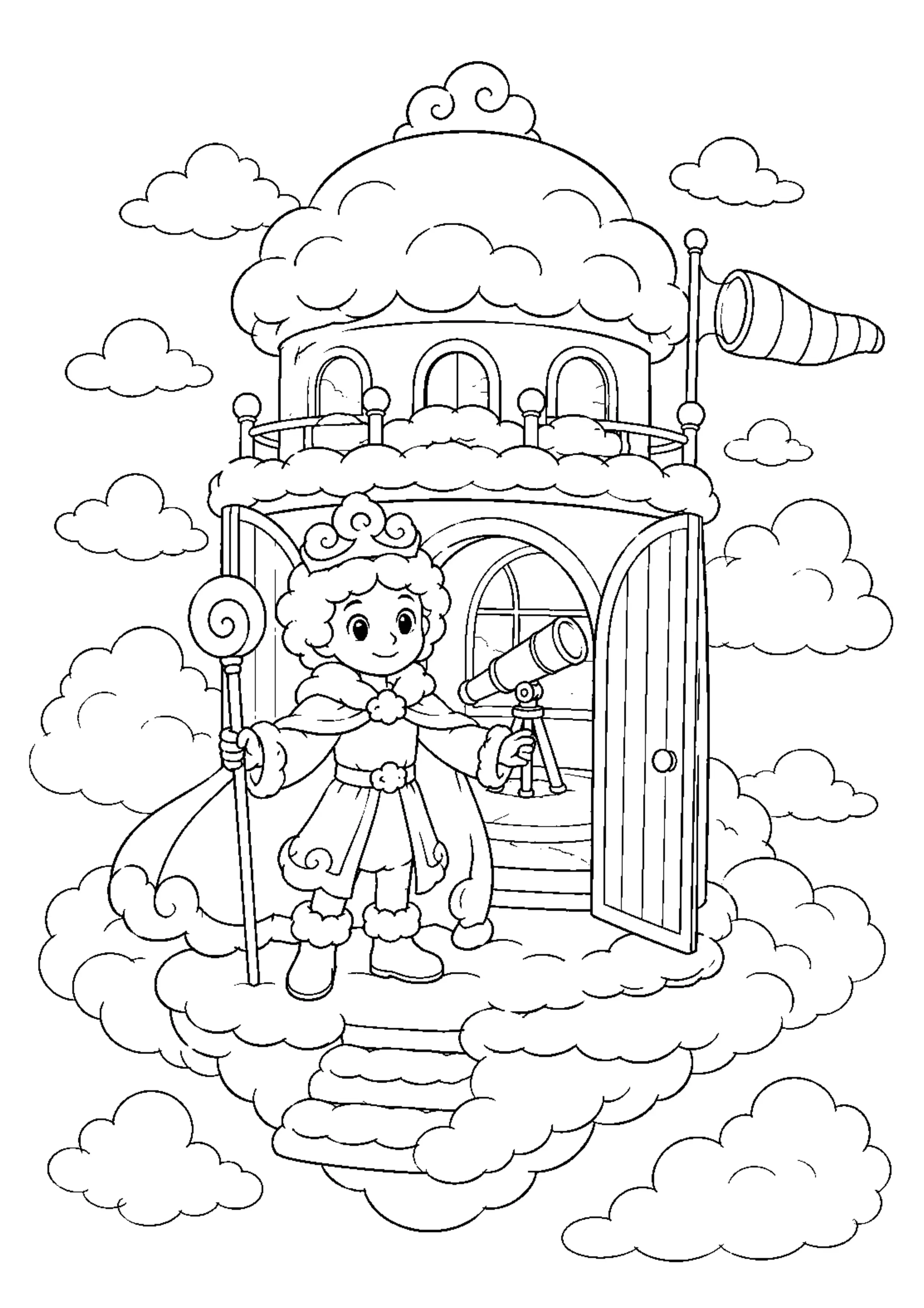 Coloriage Gardien des nuages à imprimer – dessin 3
